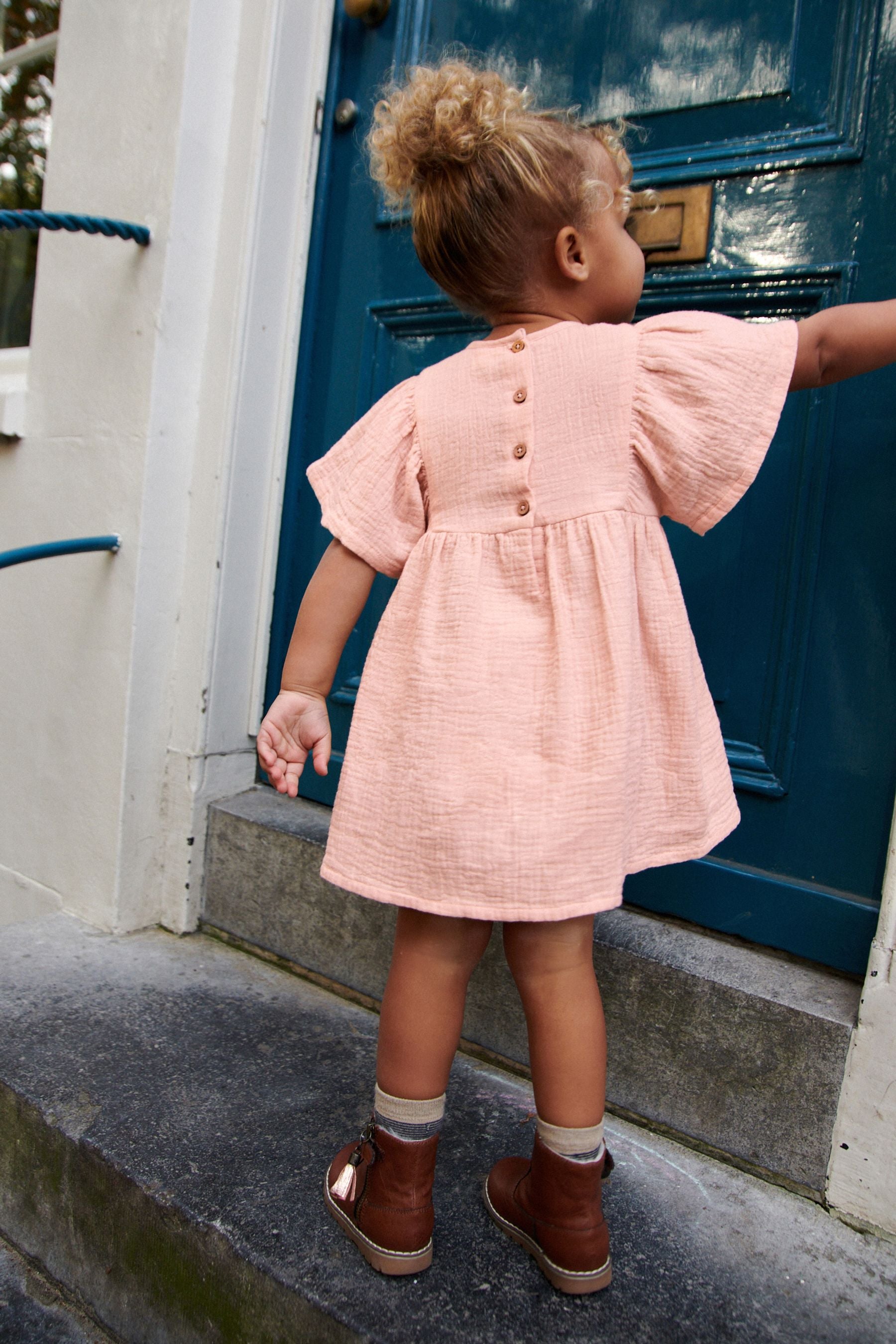 Pink Crochet Flower Dress (3mths-8yrs)