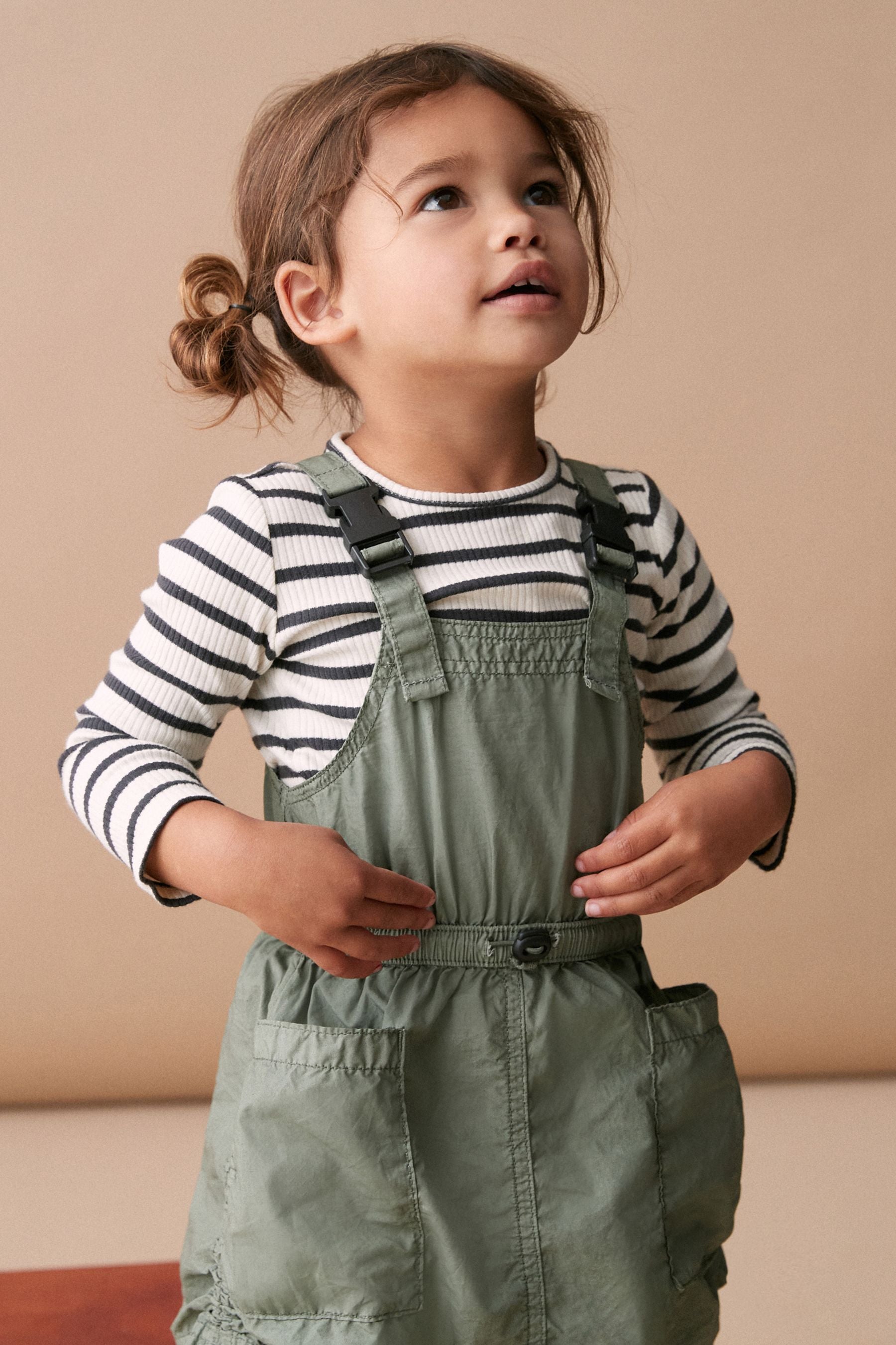 Green Cargo Utility Pinafore Dress (3mths-8yrs)