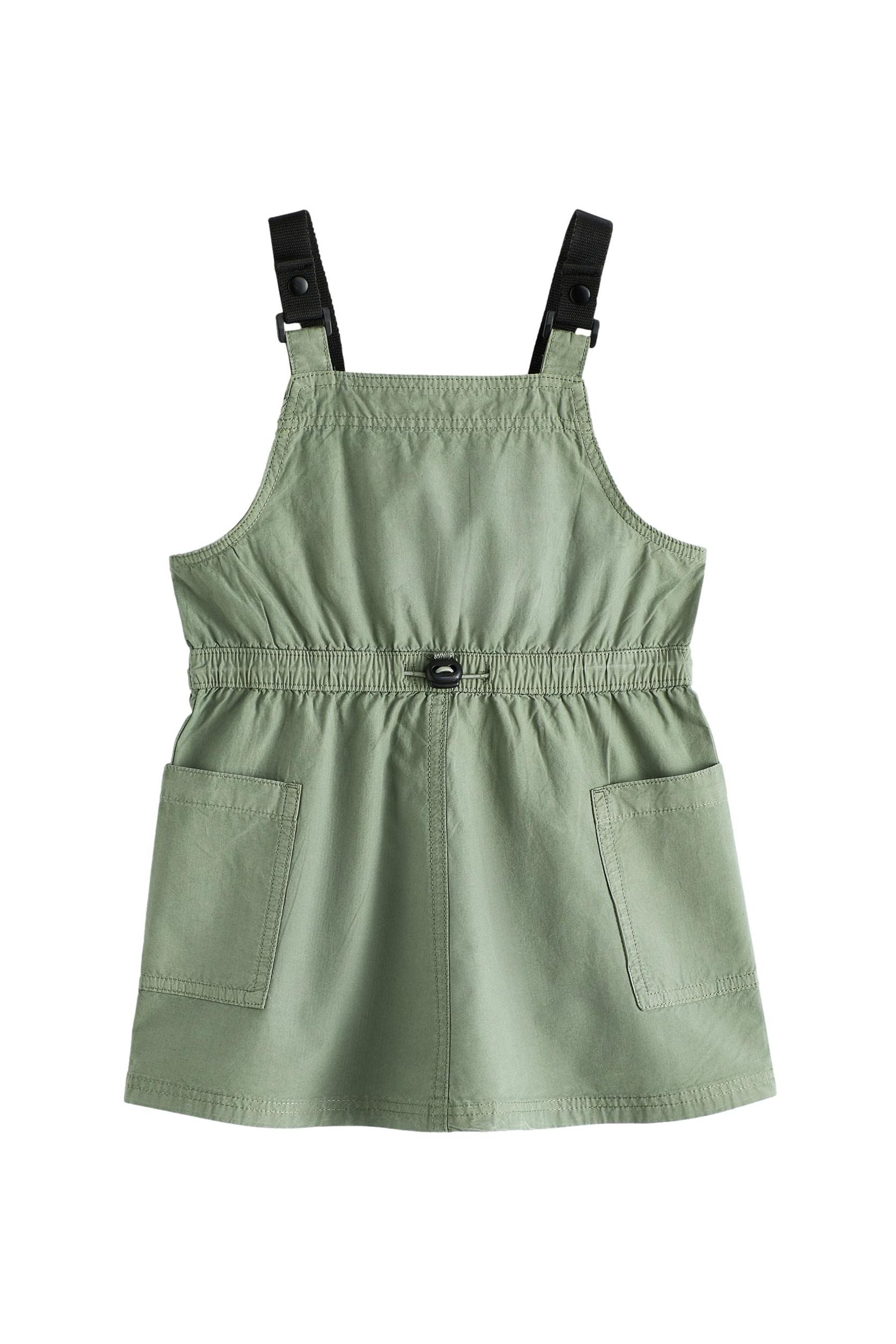 Green Cargo Utility Pinafore Dress (3mths-8yrs)