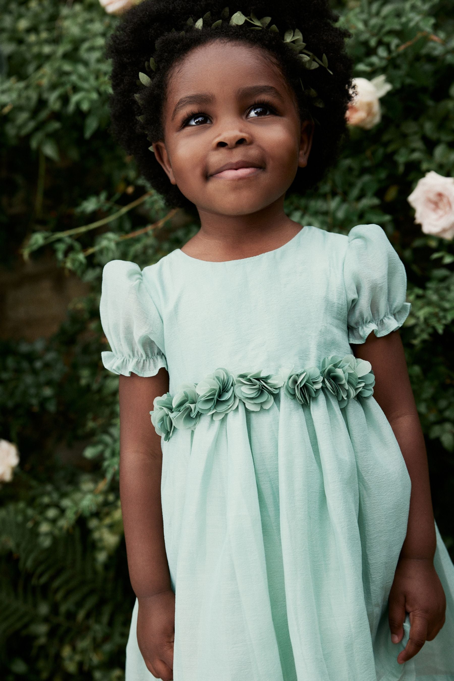 Mint Green Corsage Flower Girl Dress (3mths-8yrs)