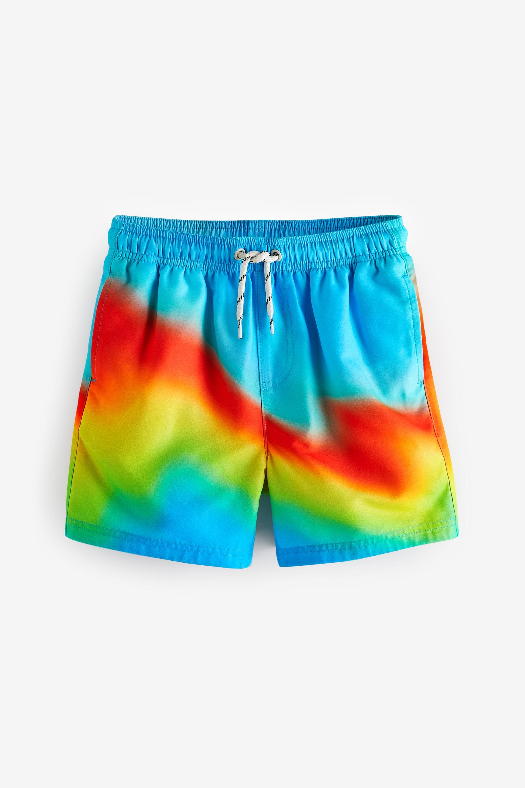 Orange Wave Printed Swim Shorts (3mths-16yrs)