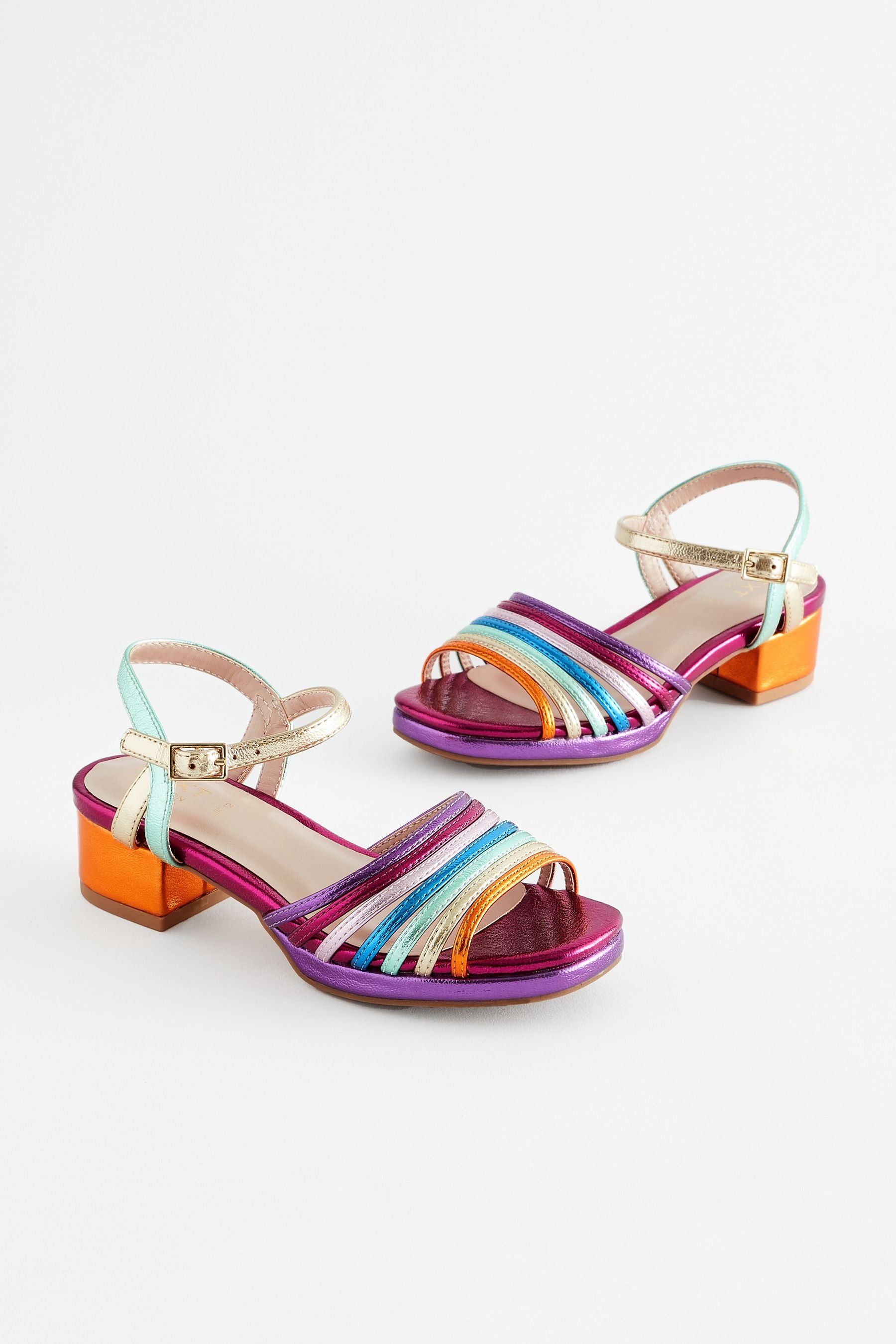 Multicolour Rainbow Platform Heel Occasion Sandals