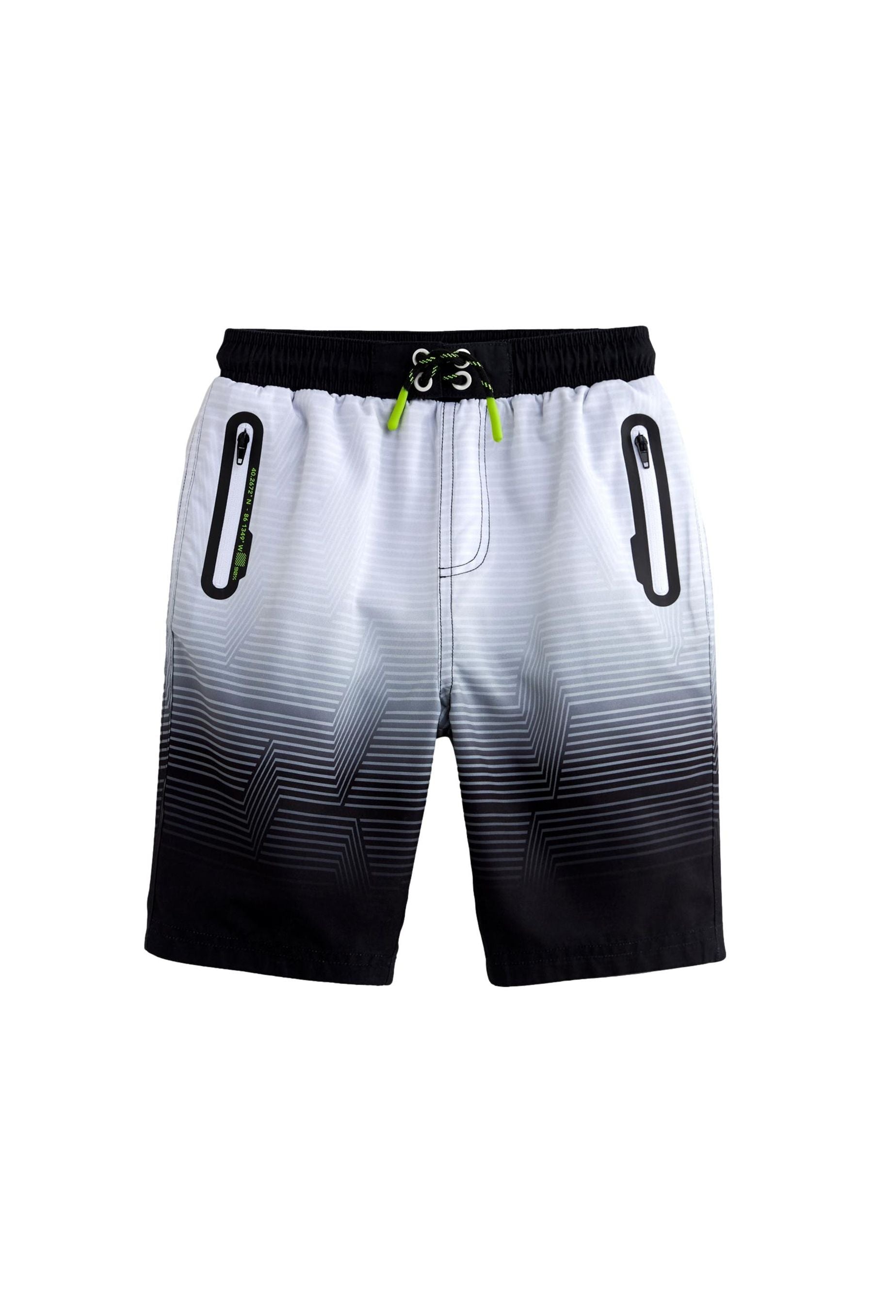 Black/White Board Swim Shorts (3-16yrs)