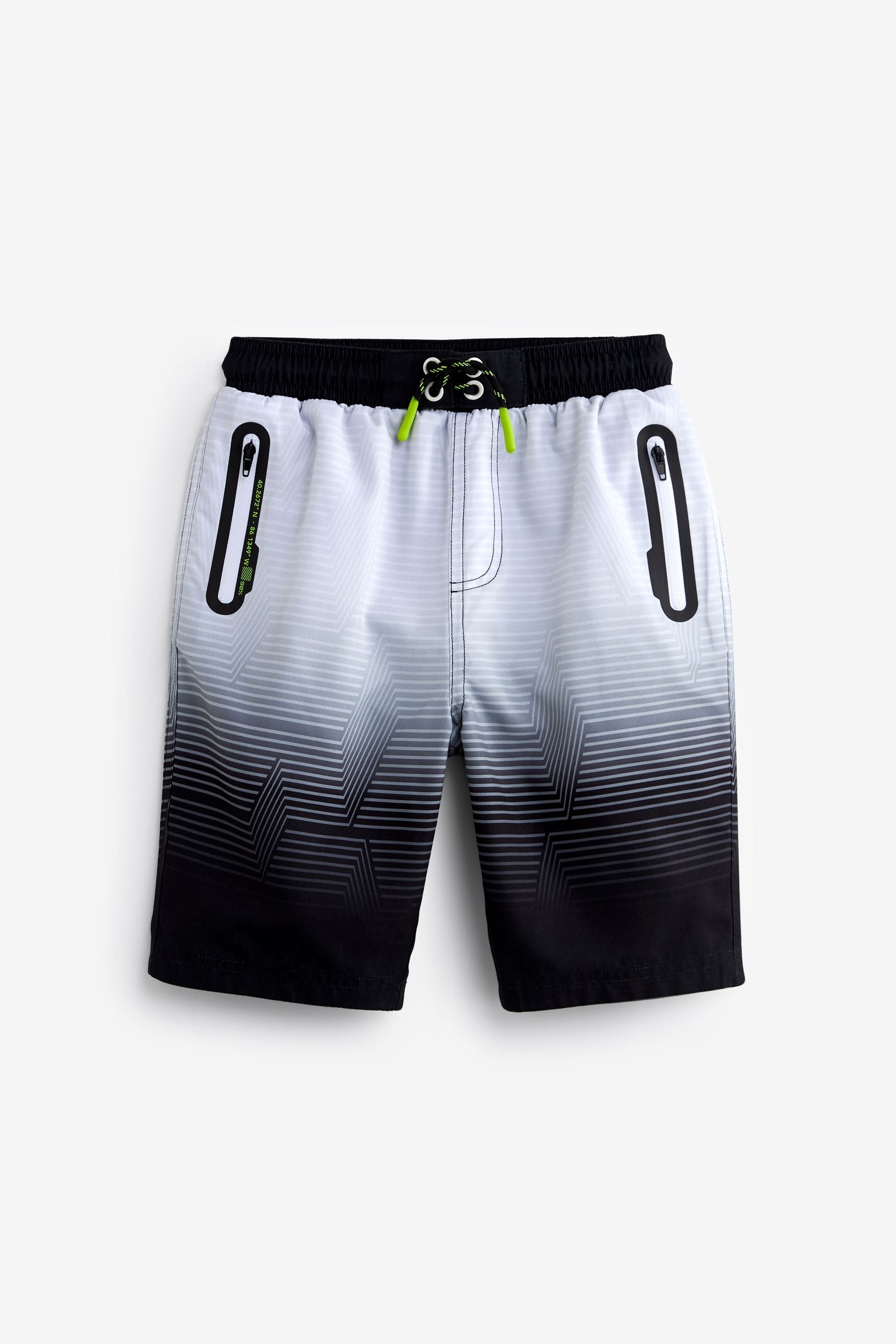 Black/White Board Swim Shorts (3-16yrs)