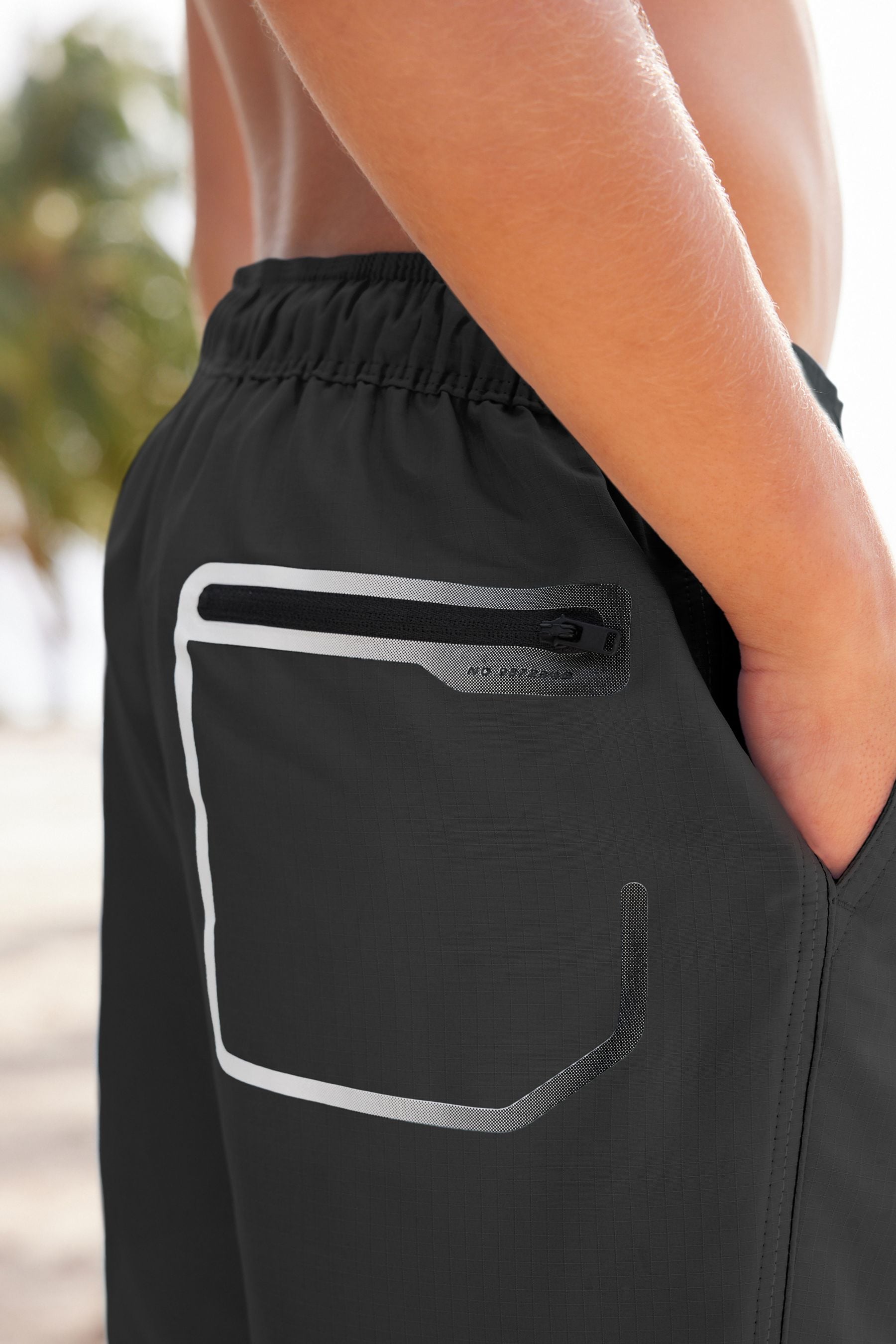 Black Cargo Swim Shorts (3-16yrs)