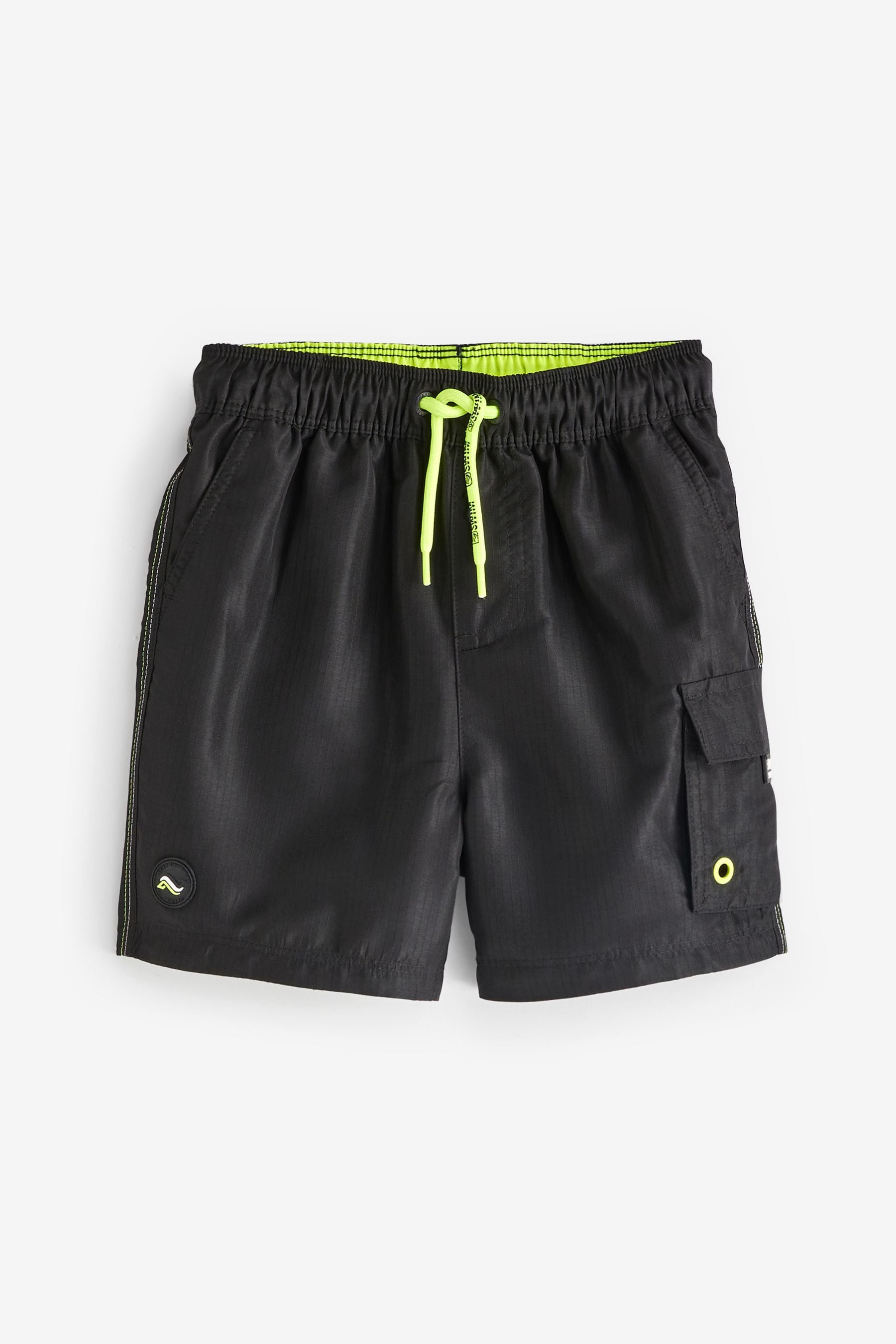 Black Cargo Swim Shorts (3-16yrs)