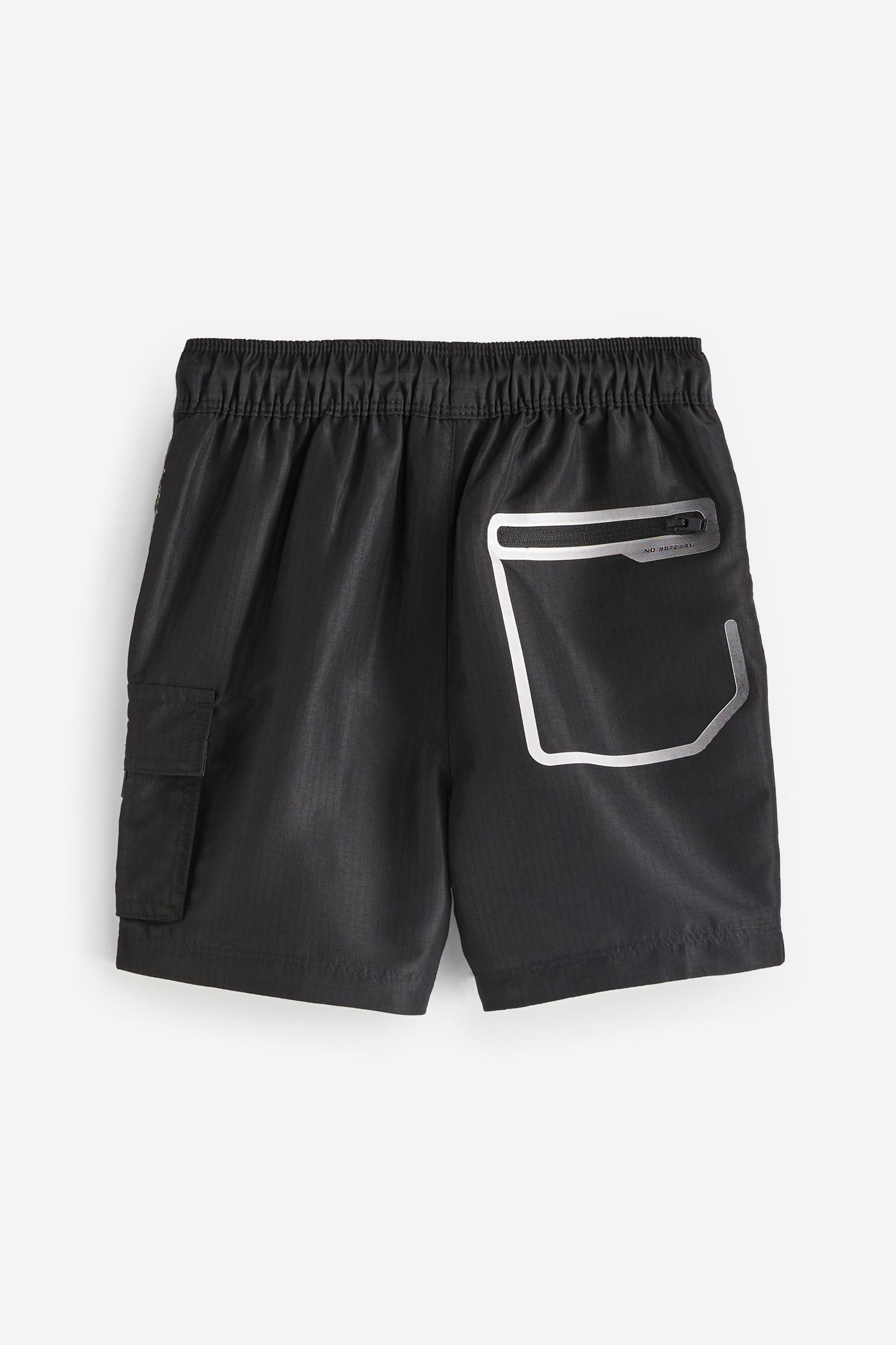 Black Cargo Swim Shorts (3-16yrs)