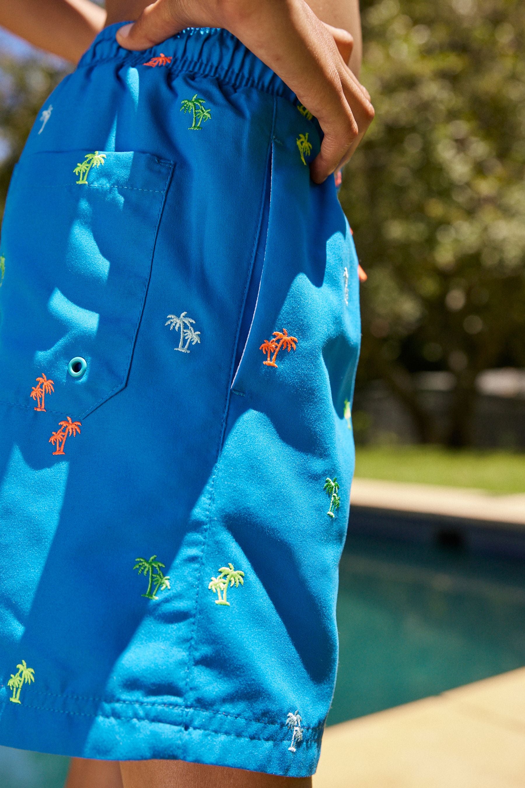 Cobalt Embroidered Printed Swim Shorts (3mths-16yrs)