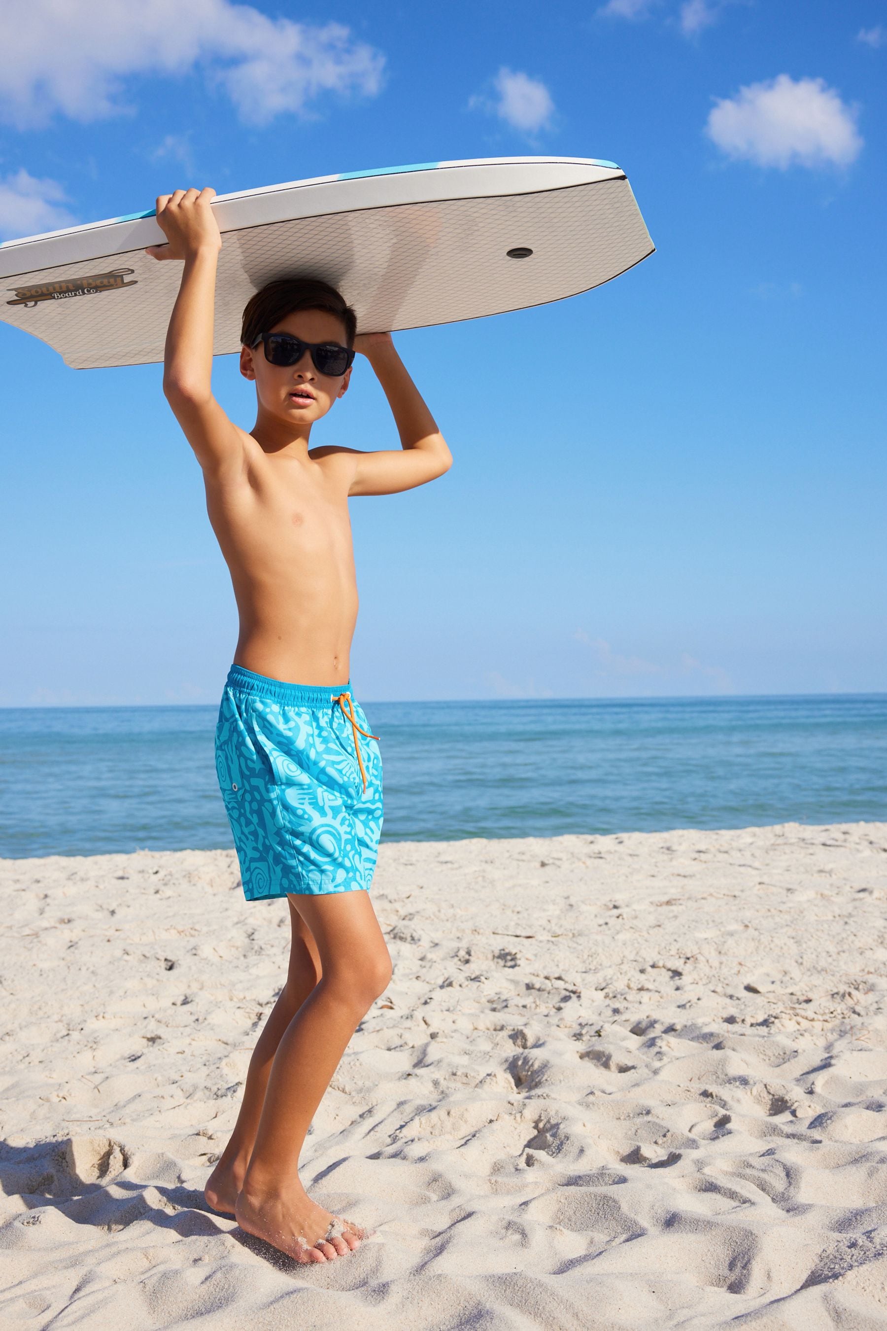 Blue Printed Swim Shorts (3mths-16yrs)