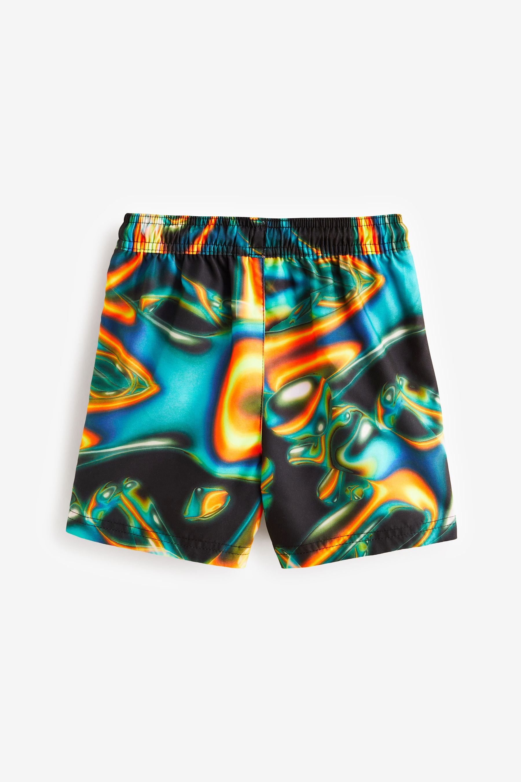 Black Heatmap Printed Swim Shorts (3mths-16yrs)