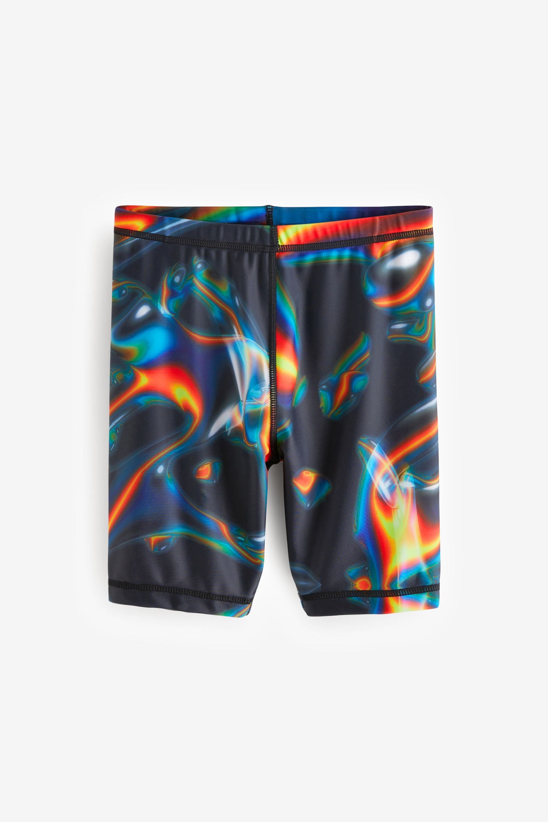 Black/Orange Stretch Swim Shorts (3-16yrs)