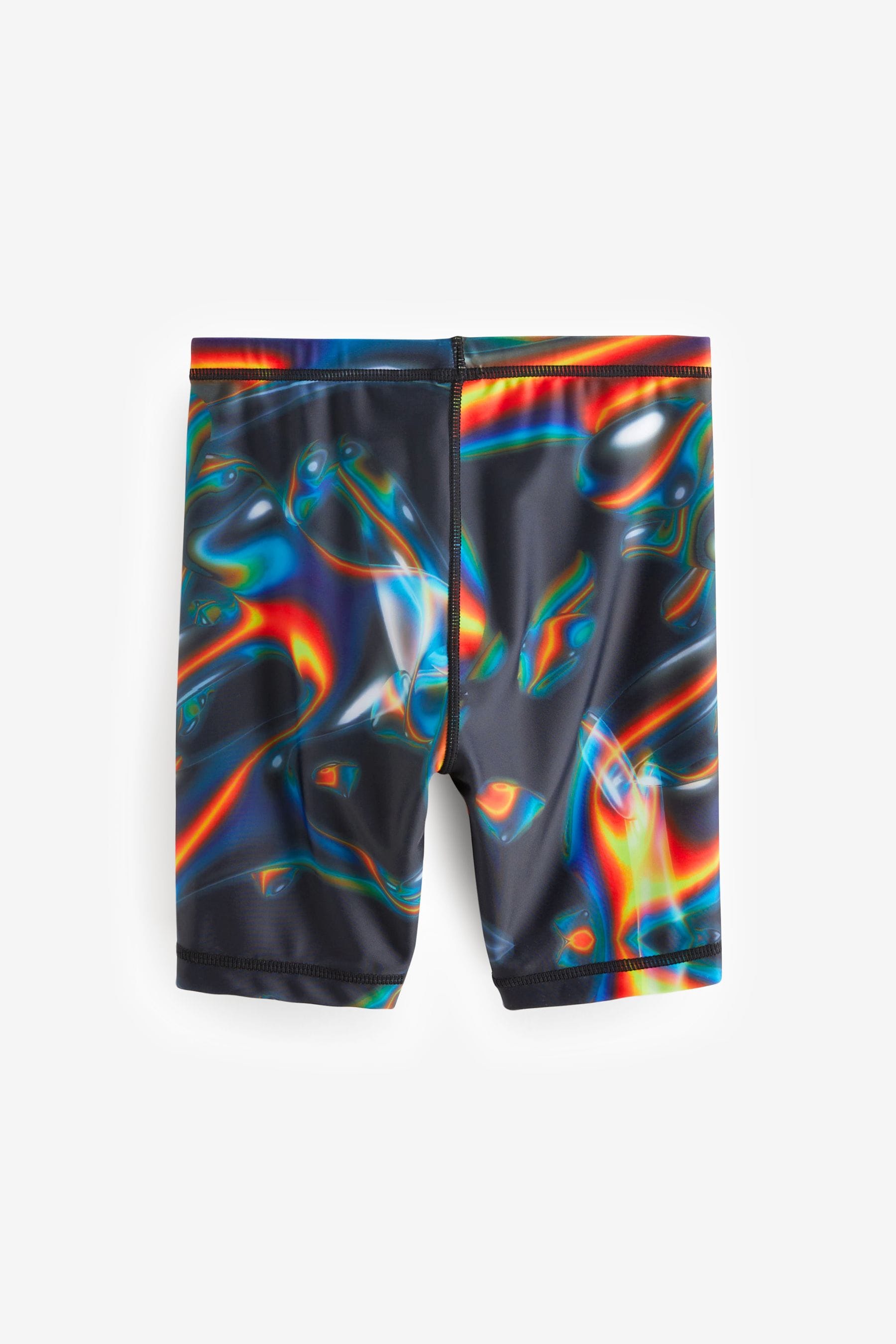 Black/Orange Stretch Swim Shorts (3-16yrs)