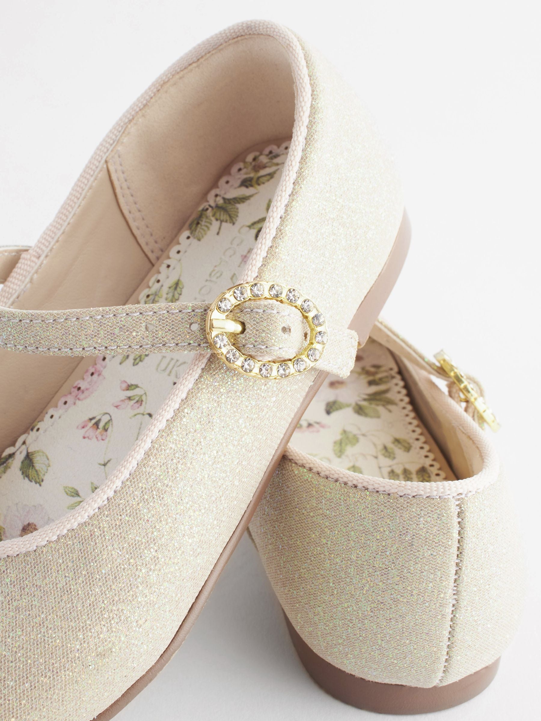 Ivory Gold Standard Fit (F) Bridesmaid Occasion Mary Jane Shoes