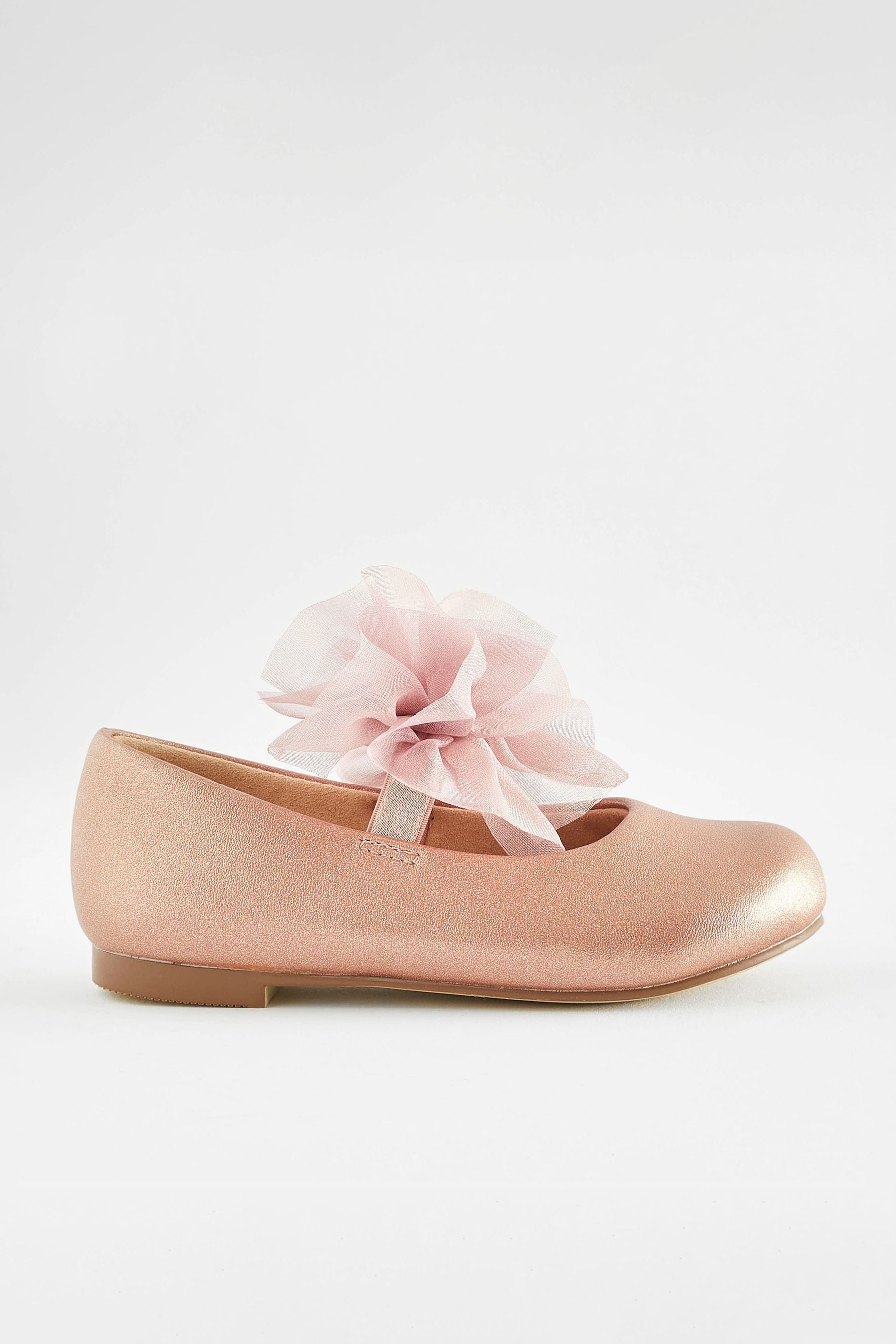 Pink Standard Fit (F) Mary Jane Bridesmaid Bow Occasion Shoes