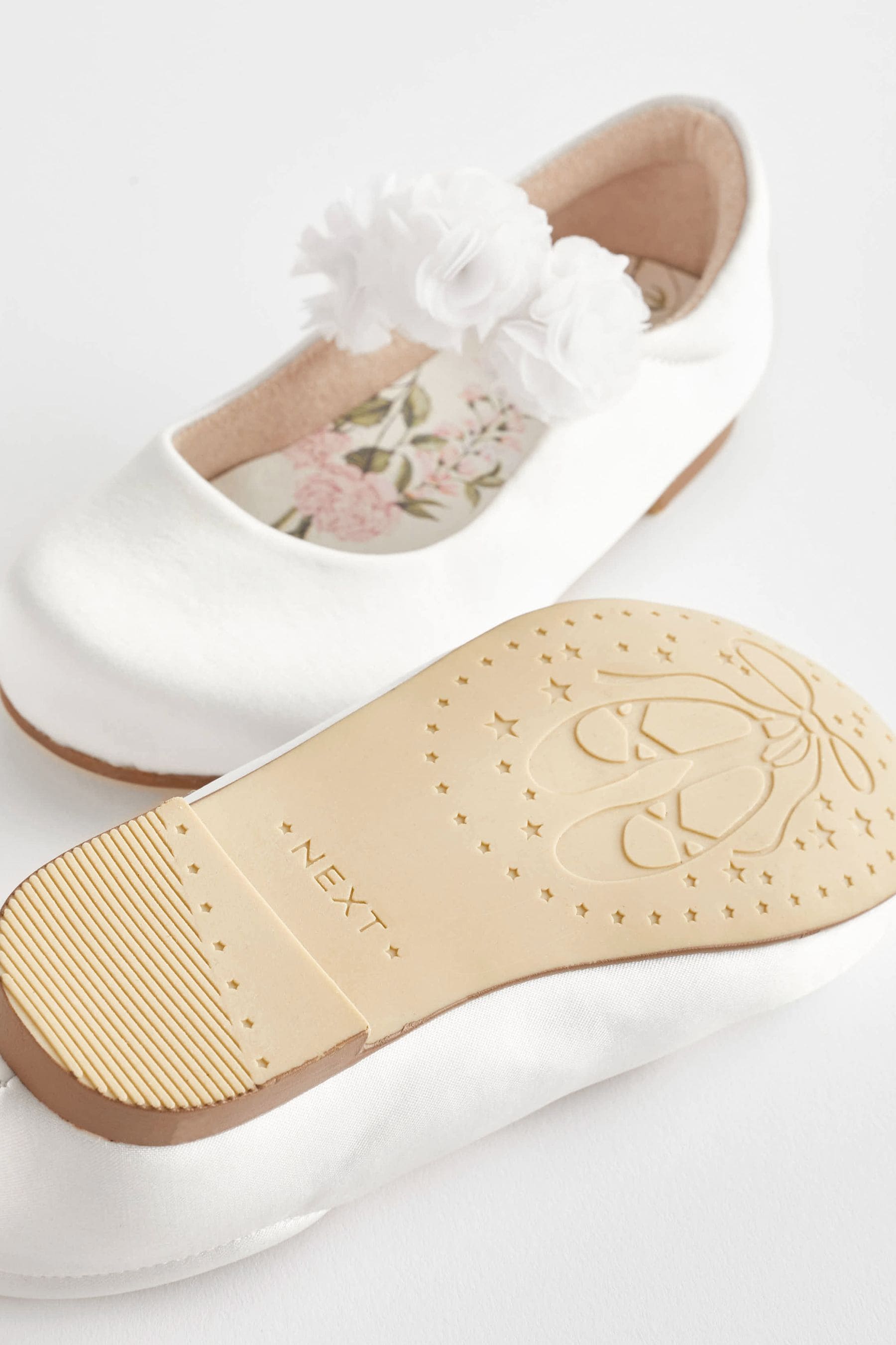 White Corsage Occasion Shoes