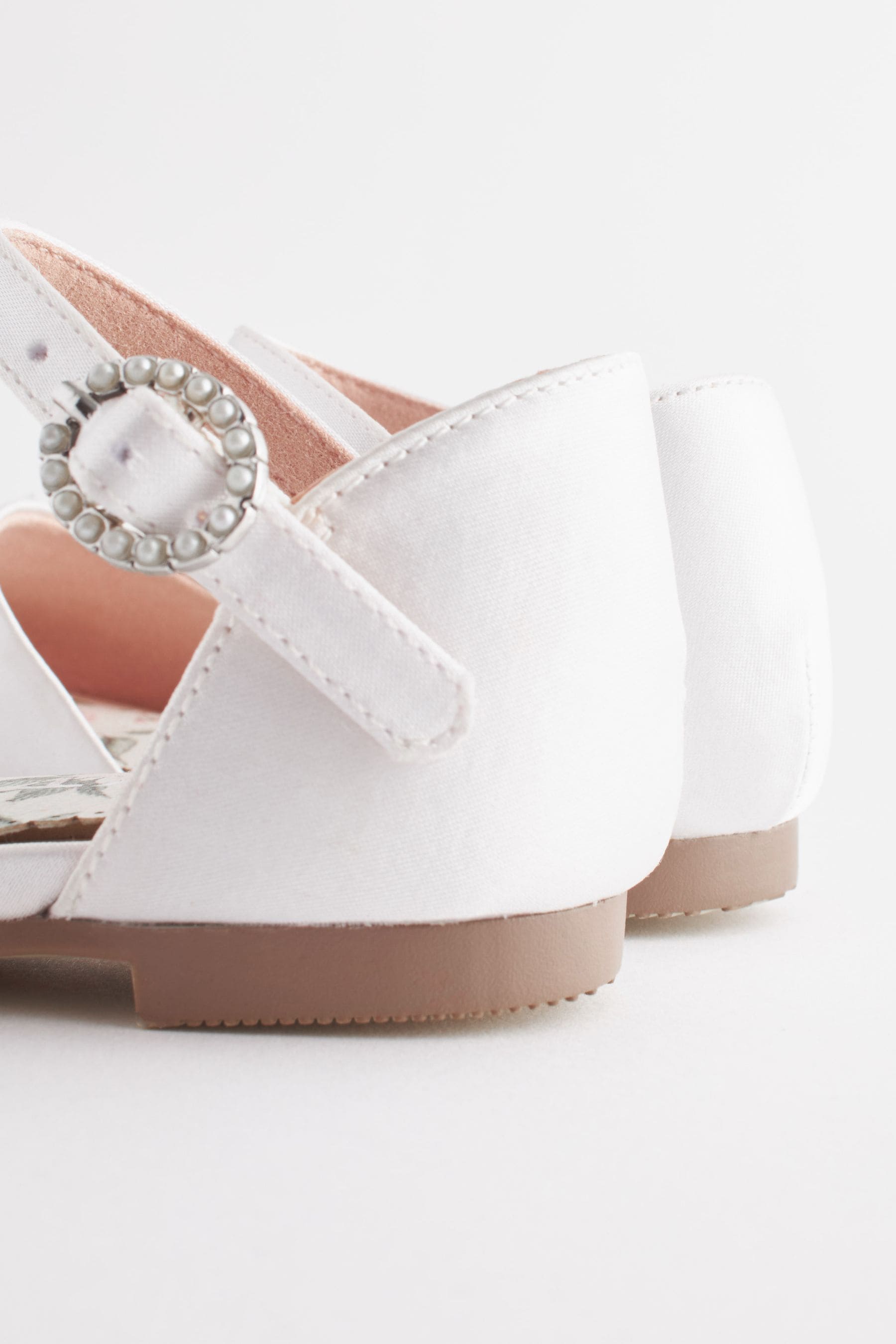 White Butterfly Bridesmaid Occasion Shoes