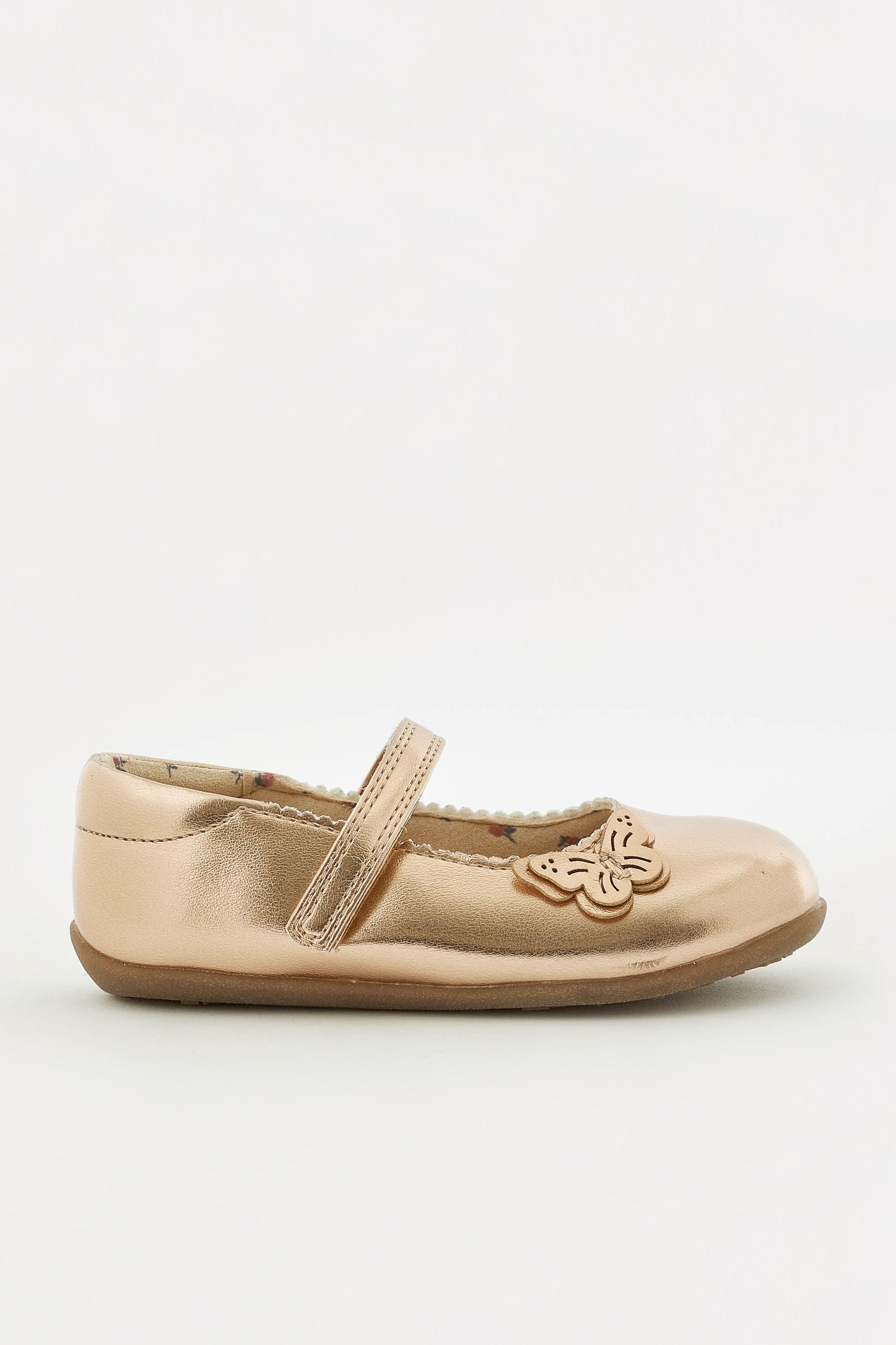 Rose Gold Standard Fit (F) Butterfly Mary Jane Shoes