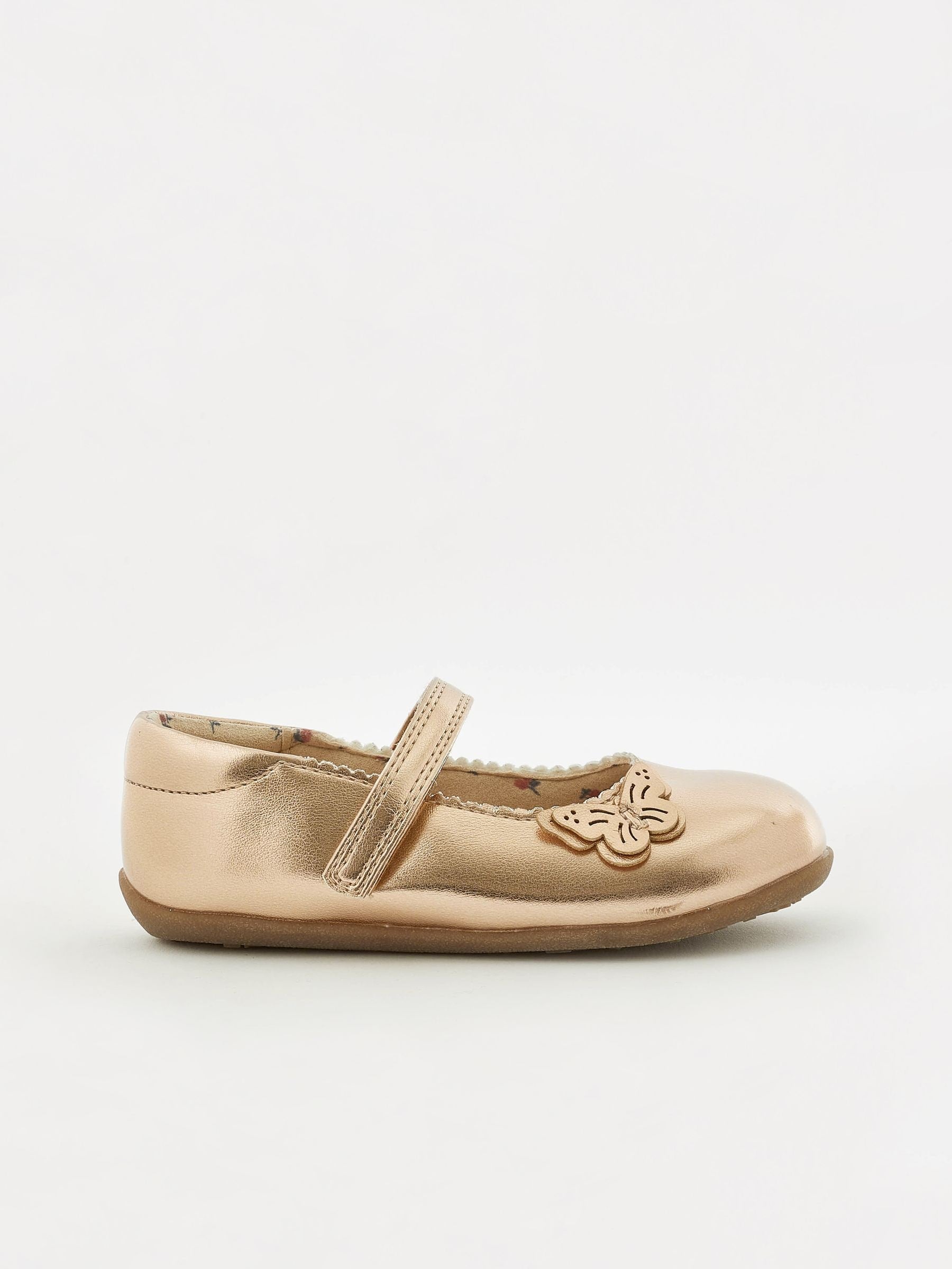 Rose Gold Standard Fit (F) Butterfly Mary Jane Shoes