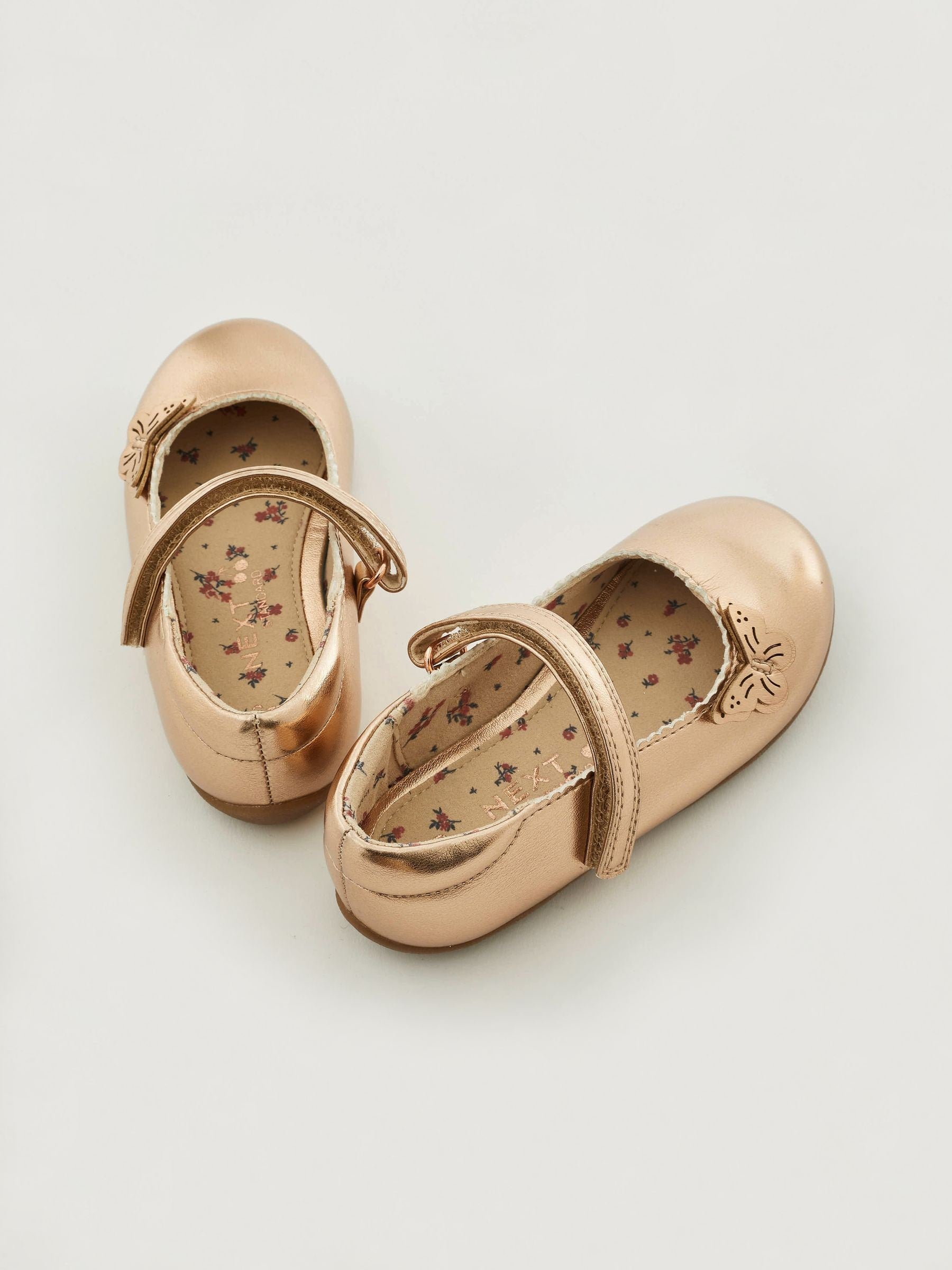 Rose Gold Standard Fit (F) Butterfly Mary Jane Shoes