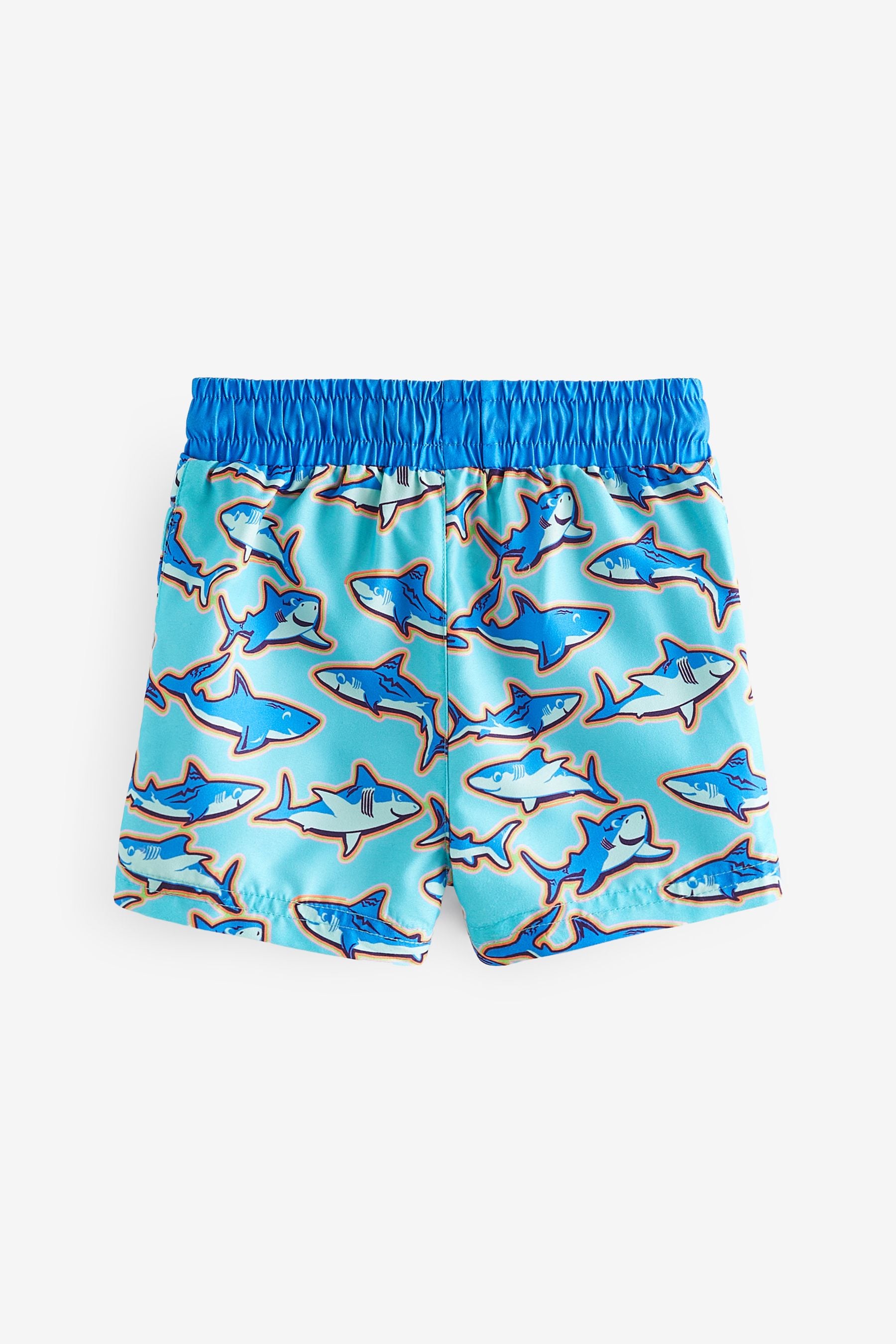 Blue Shark Printed Swim Shorts (3mths-7yrs)