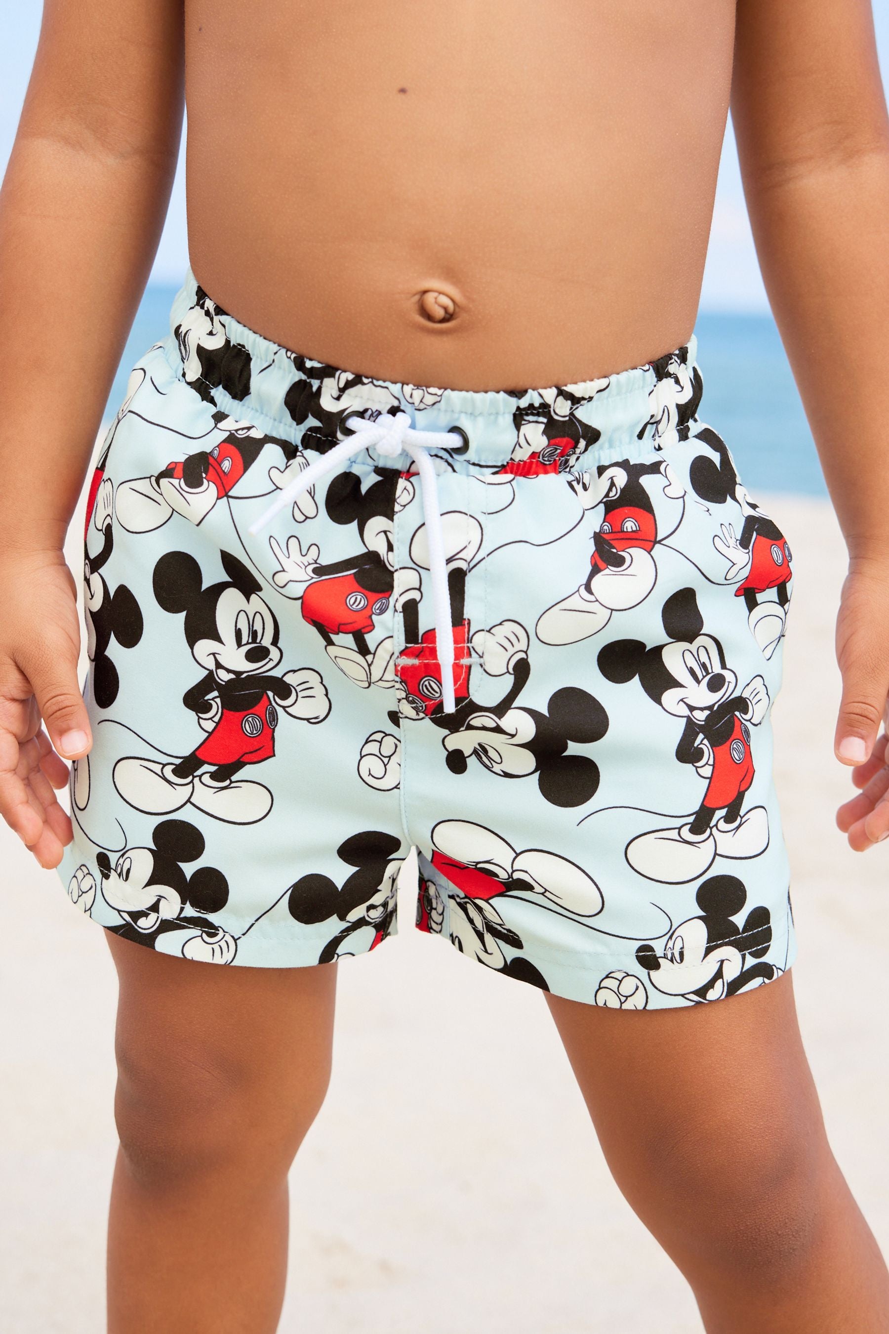 Blue Mickey Mouse Printed Swim Shorts (3mths-7yrs)