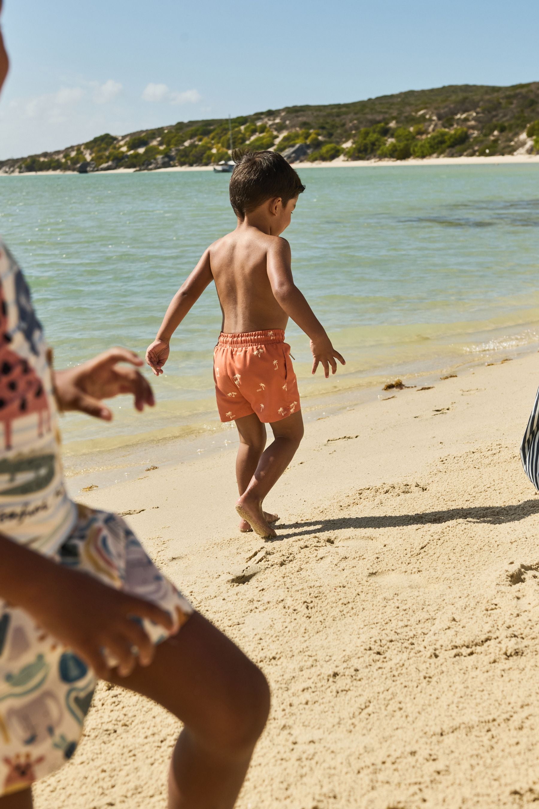 Rust Palm Printed Swim Shorts (3mths-16yrs)