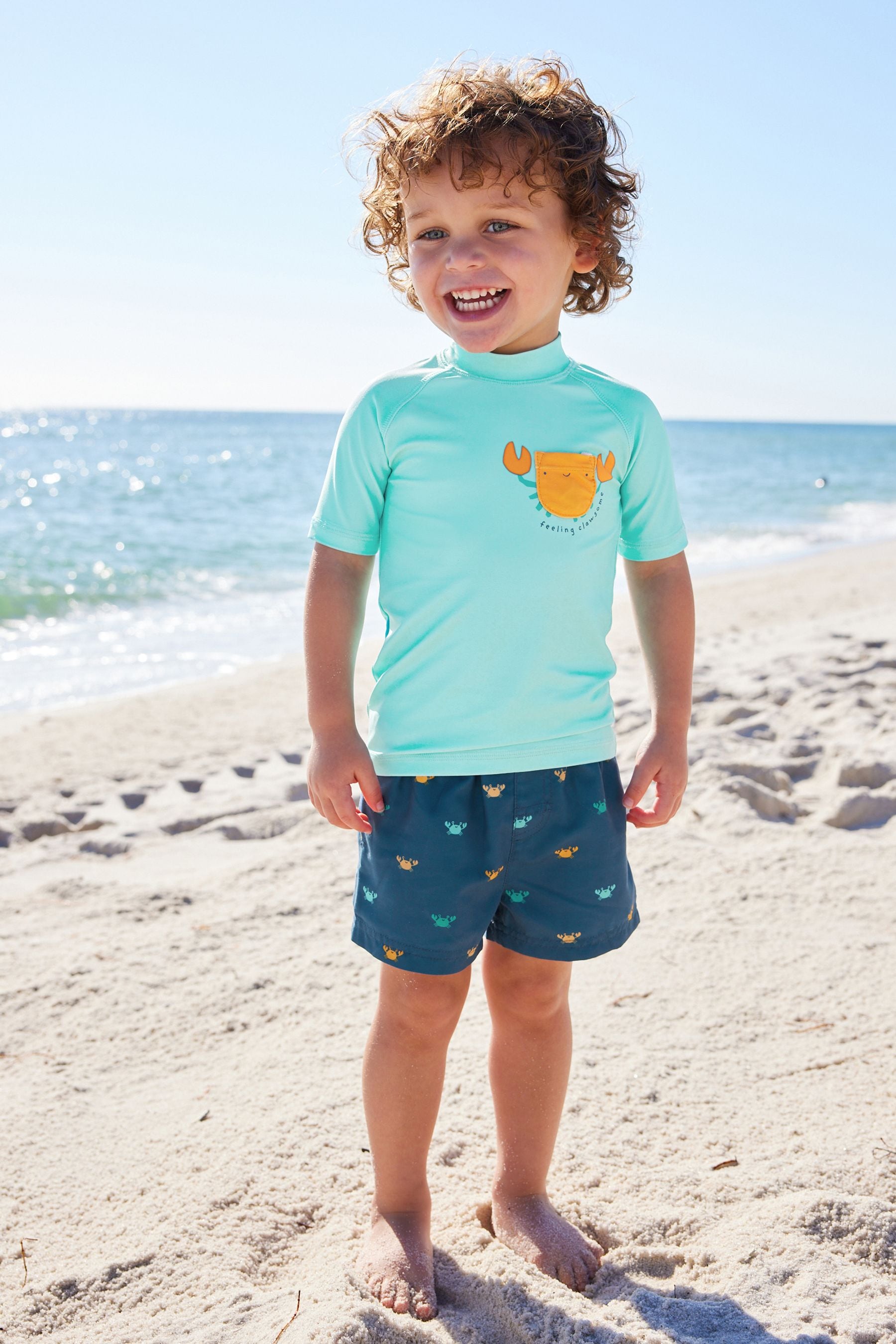 Blue Crab Sunsafe Top and Shorts Set (3mths-7yrs)