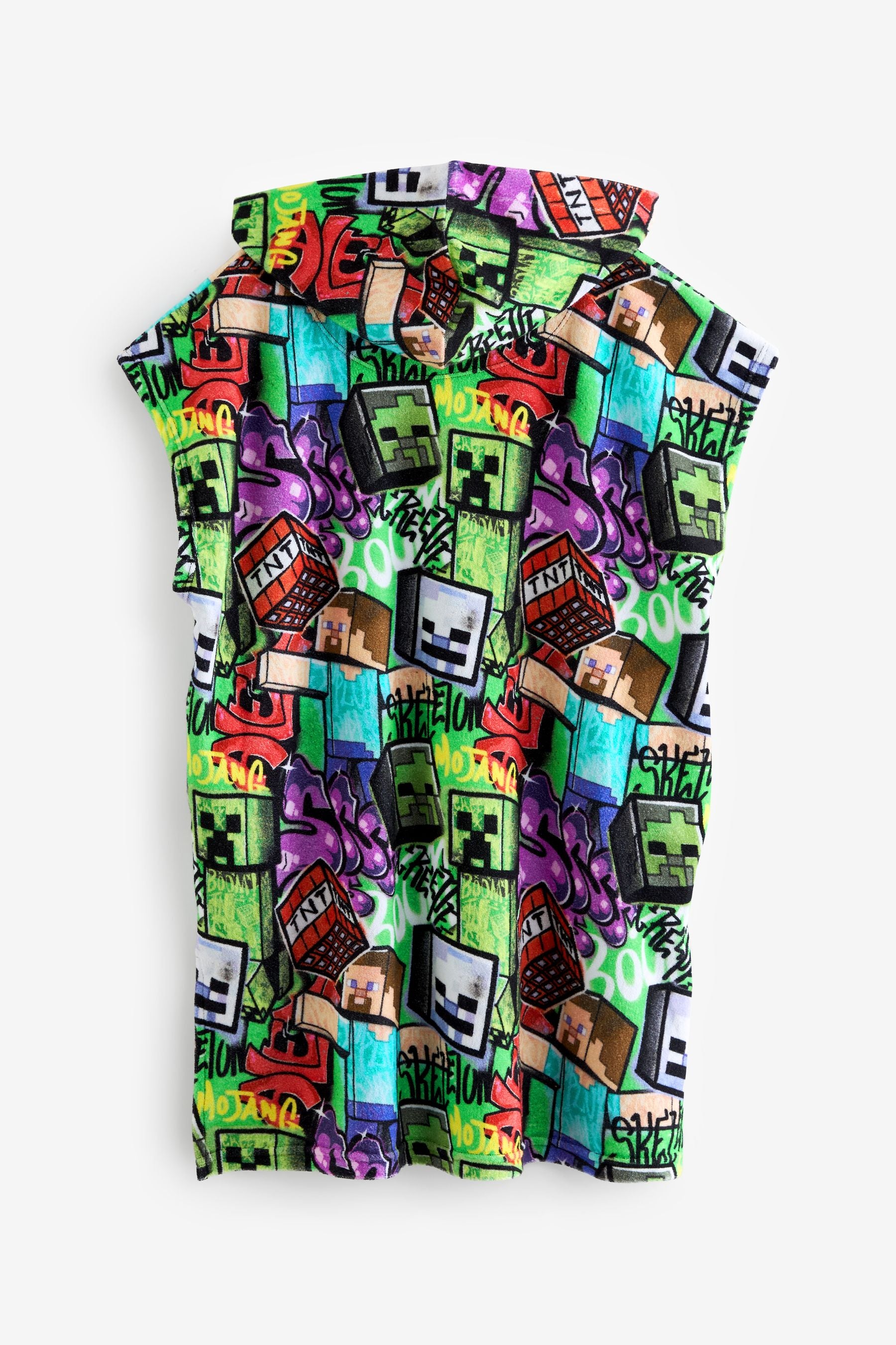 Minecraft Multi-Coloured Towelling Cover-Up (3-16yrs)