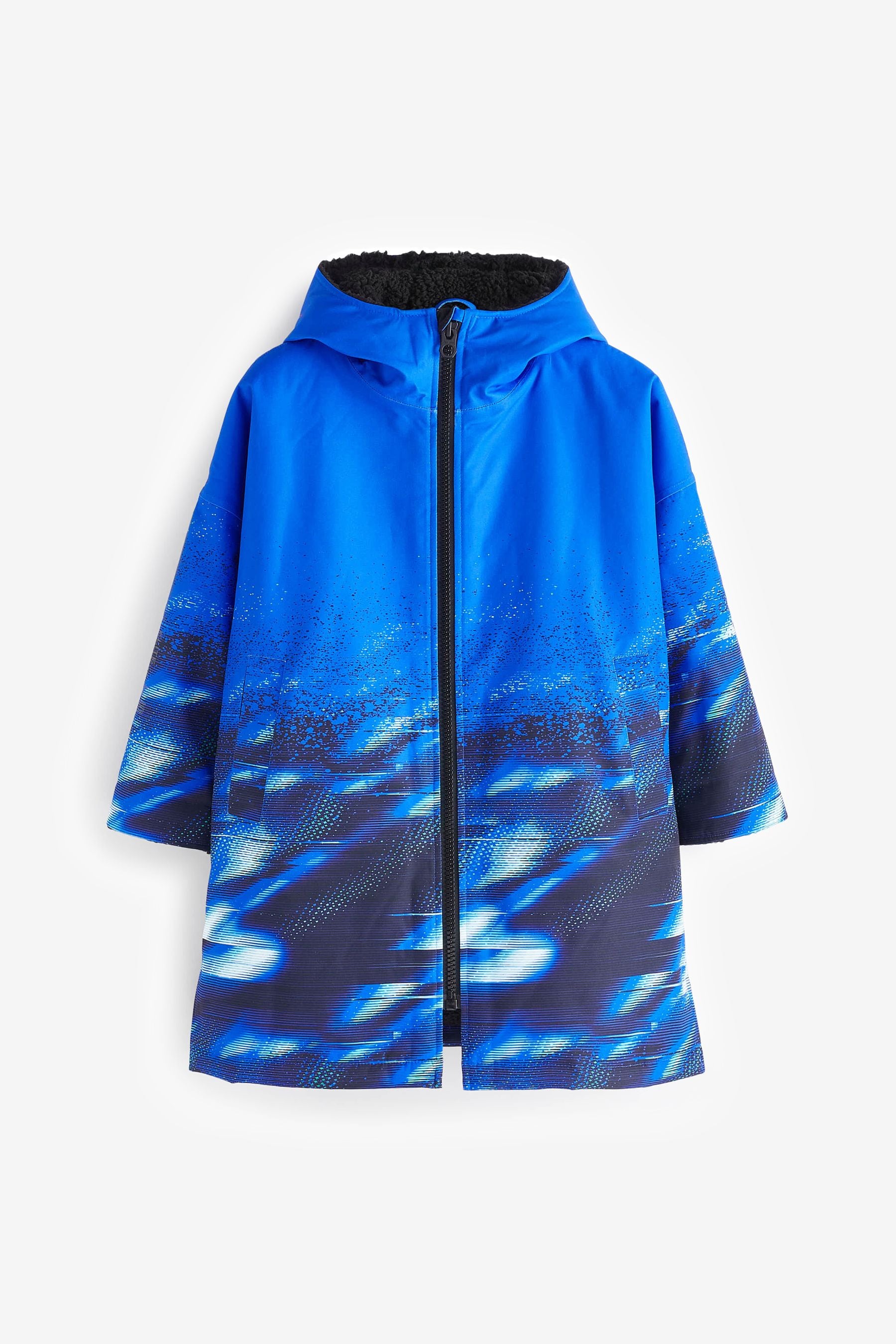 Blue Printed Waterproof Changing Robe (3-16yrs)