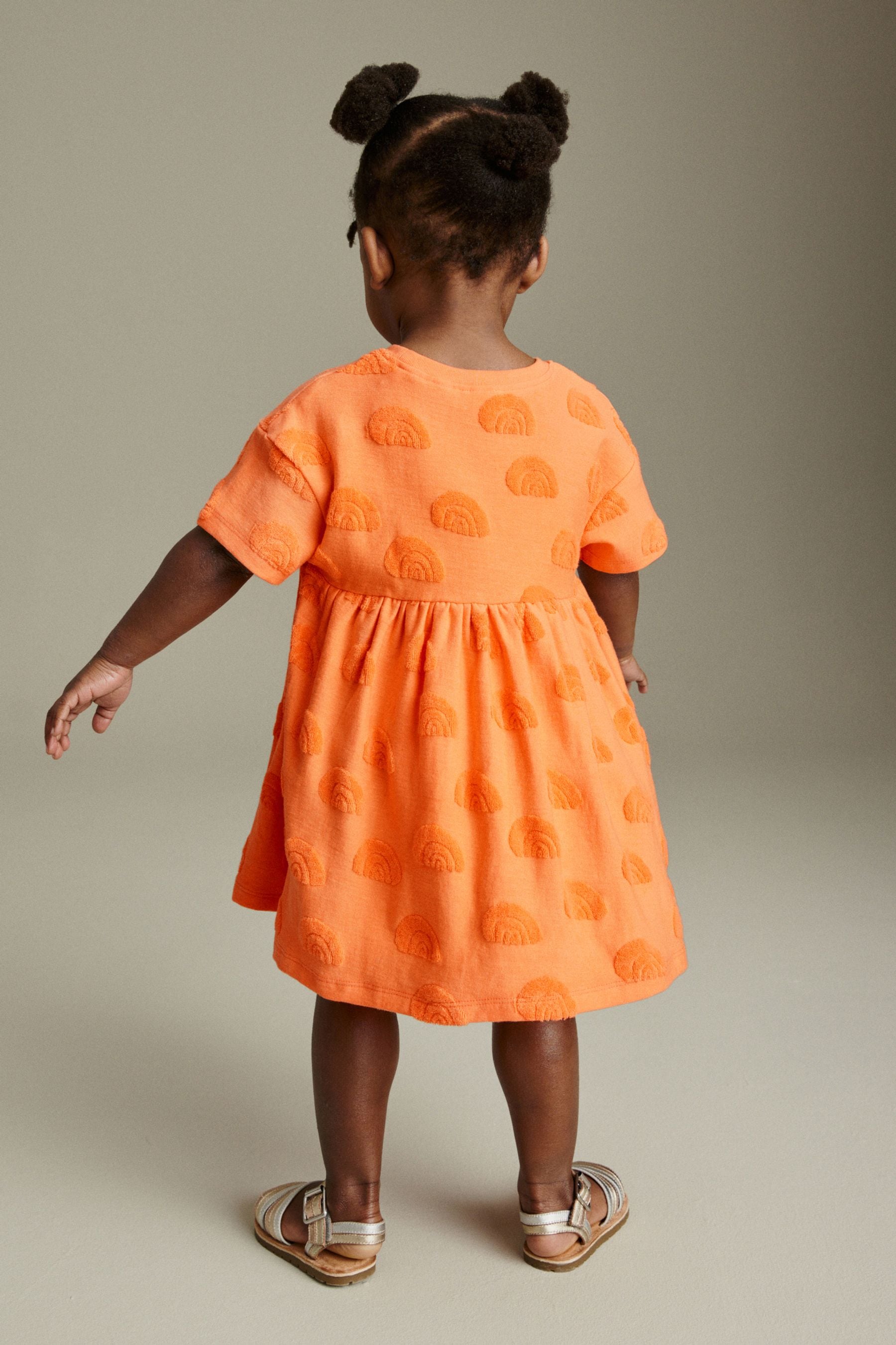 Orange Textured Towelling Dress (3mths-7yrs)