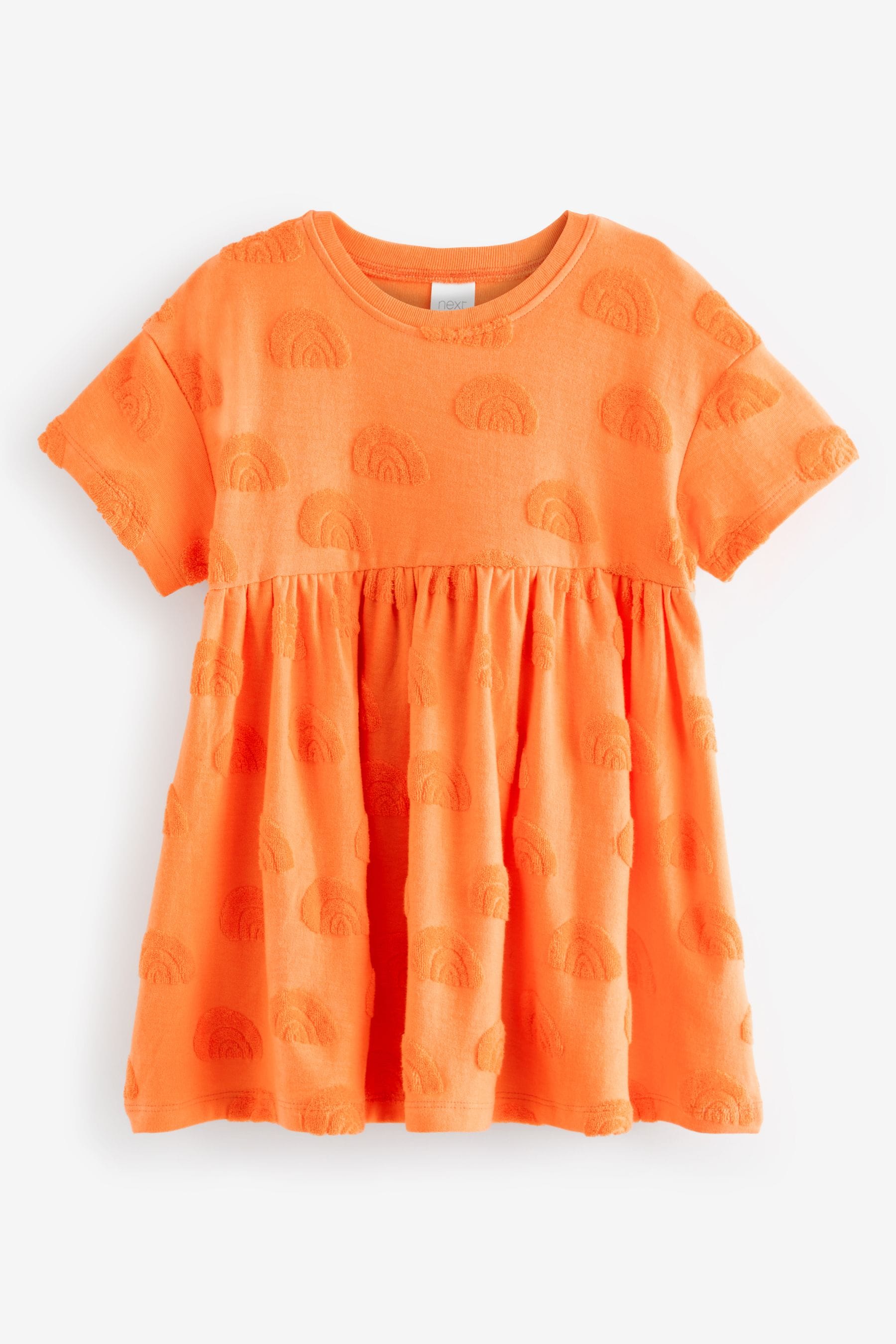 Orange Textured Towelling Dress (3mths-7yrs)