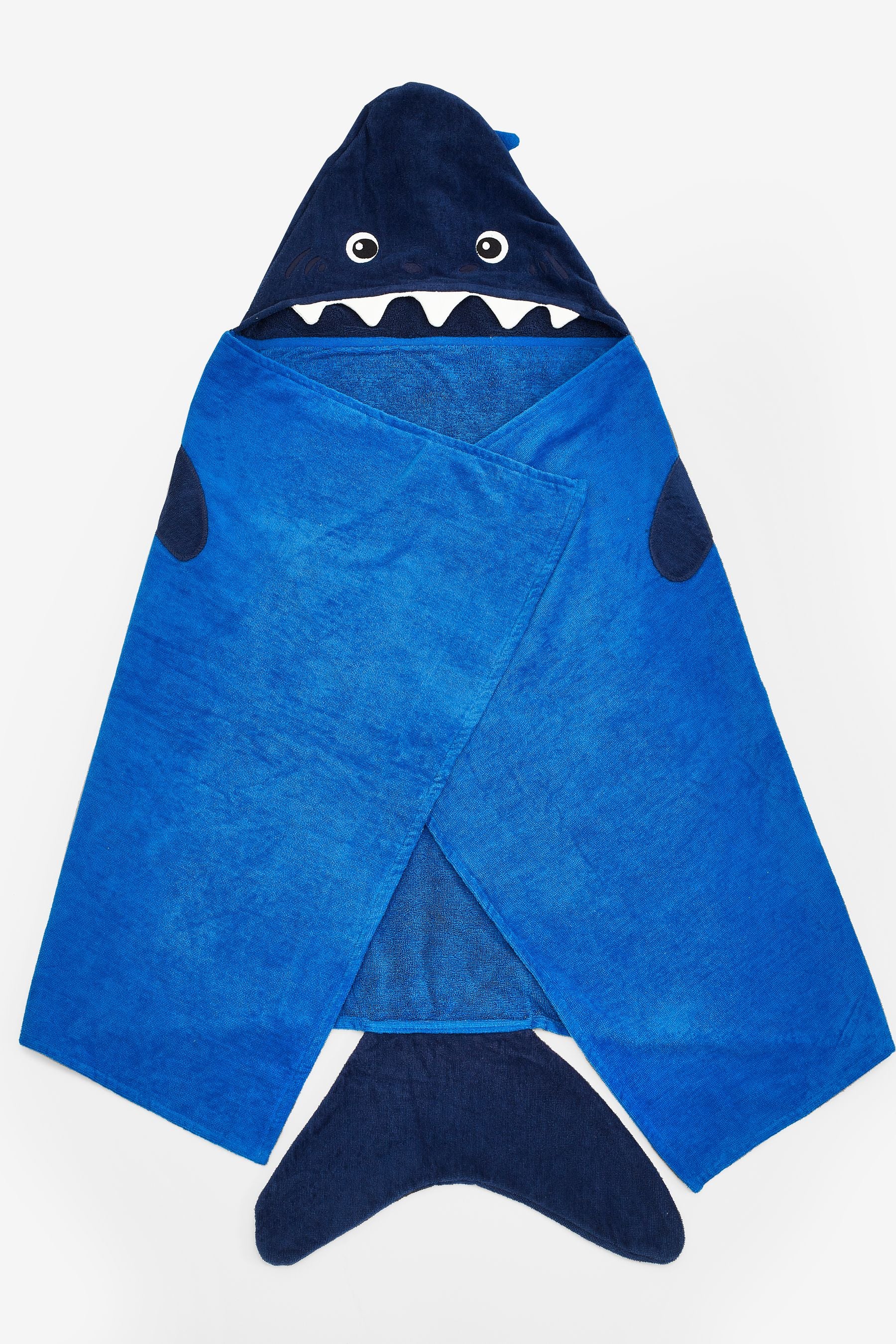 Blue Kids 100% Cotton Hooded Beach Towel