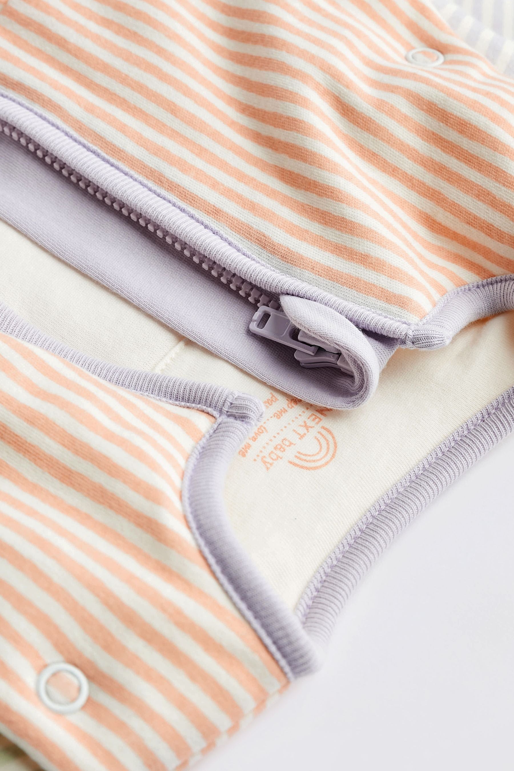 Pastel Stripe 2.5 Tog Baby 100% Cotton Removable Sleeves Sleep Bag