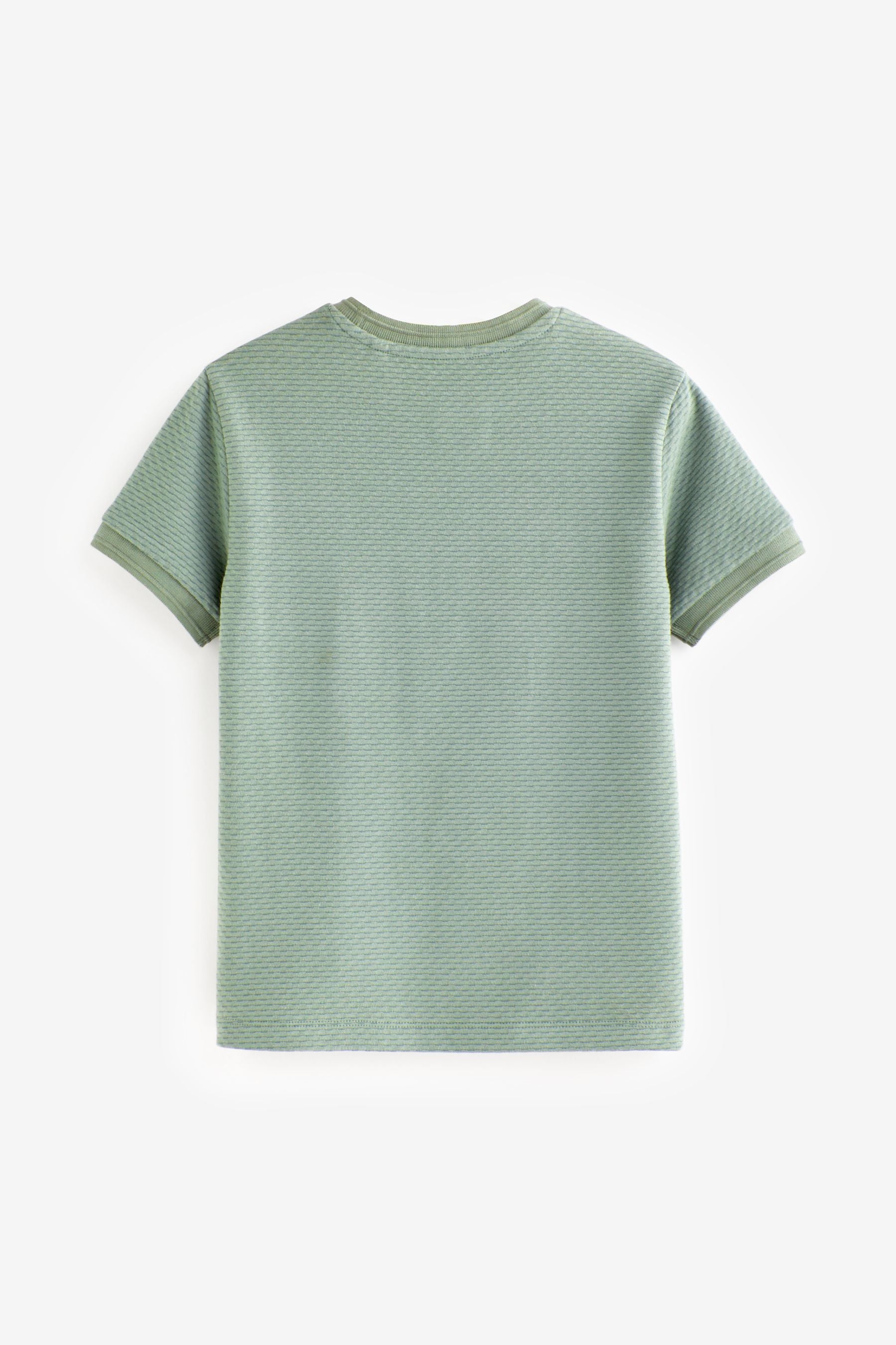 Mineral Green Short Sleeve Textured T-Shirt (3-16yrs)