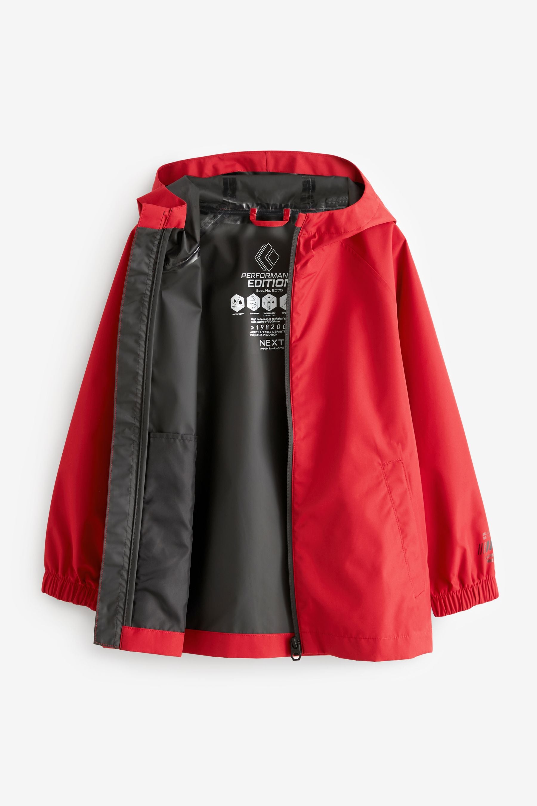 Red Waterproof Anorak Coat (3-16yrs)