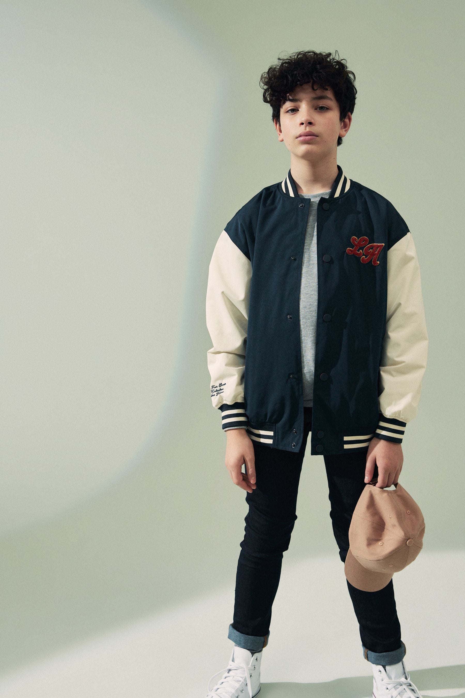 Navy Varsity Bomber Jacket (3-16yrs)