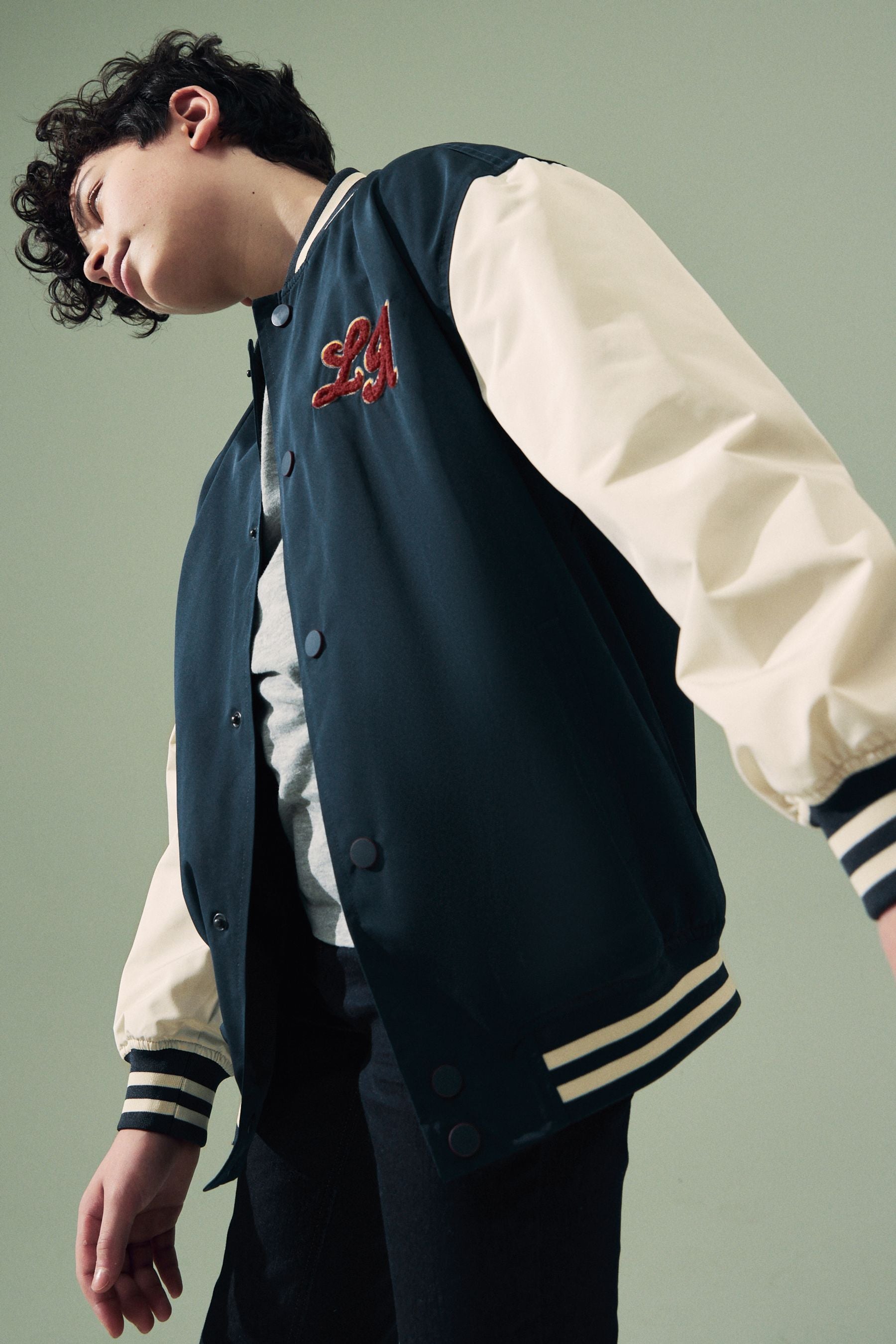 Navy Varsity Bomber Jacket (3-16yrs)