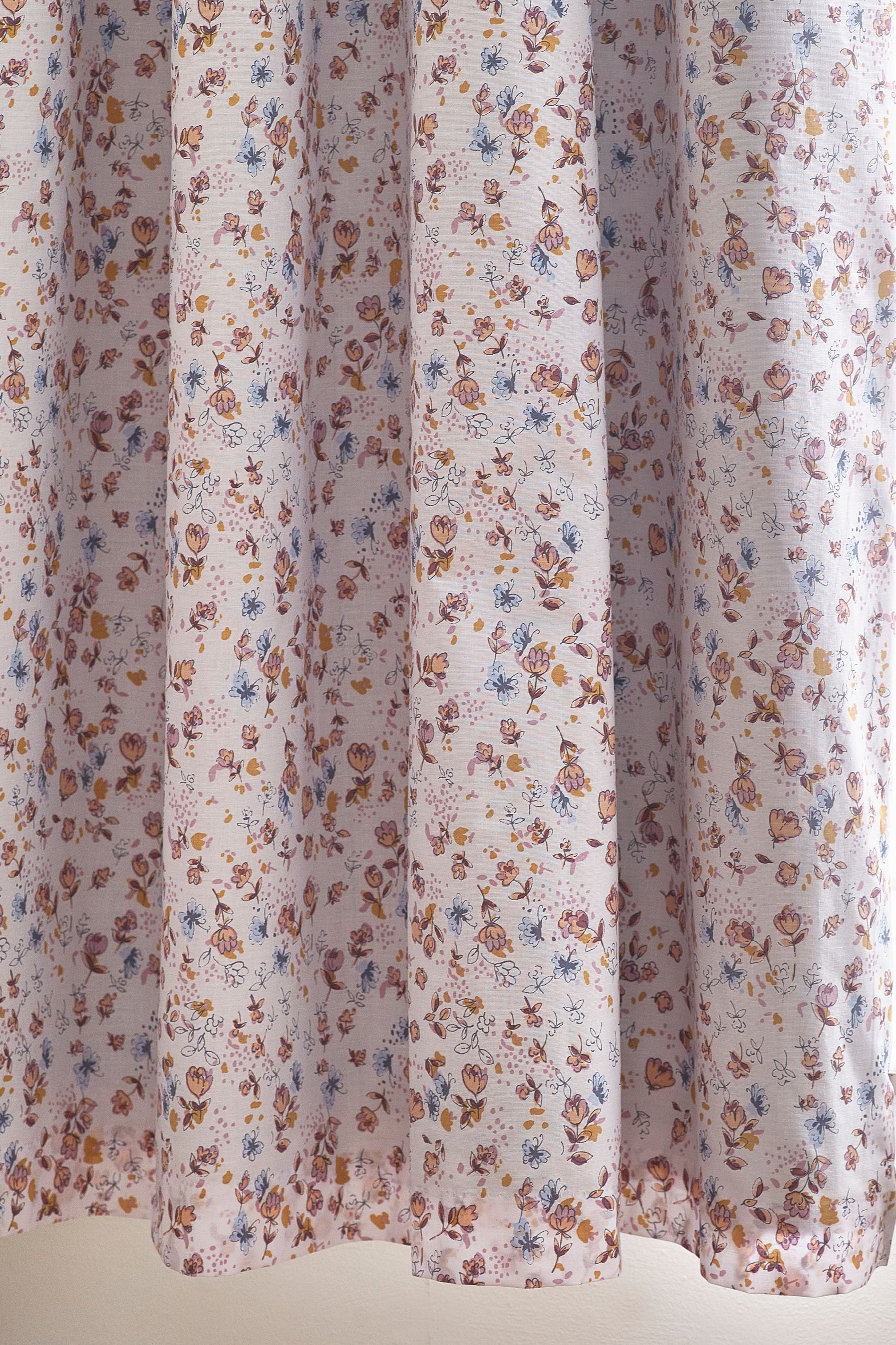 Natural Floral Ombre Eyelet Blackout Curtains