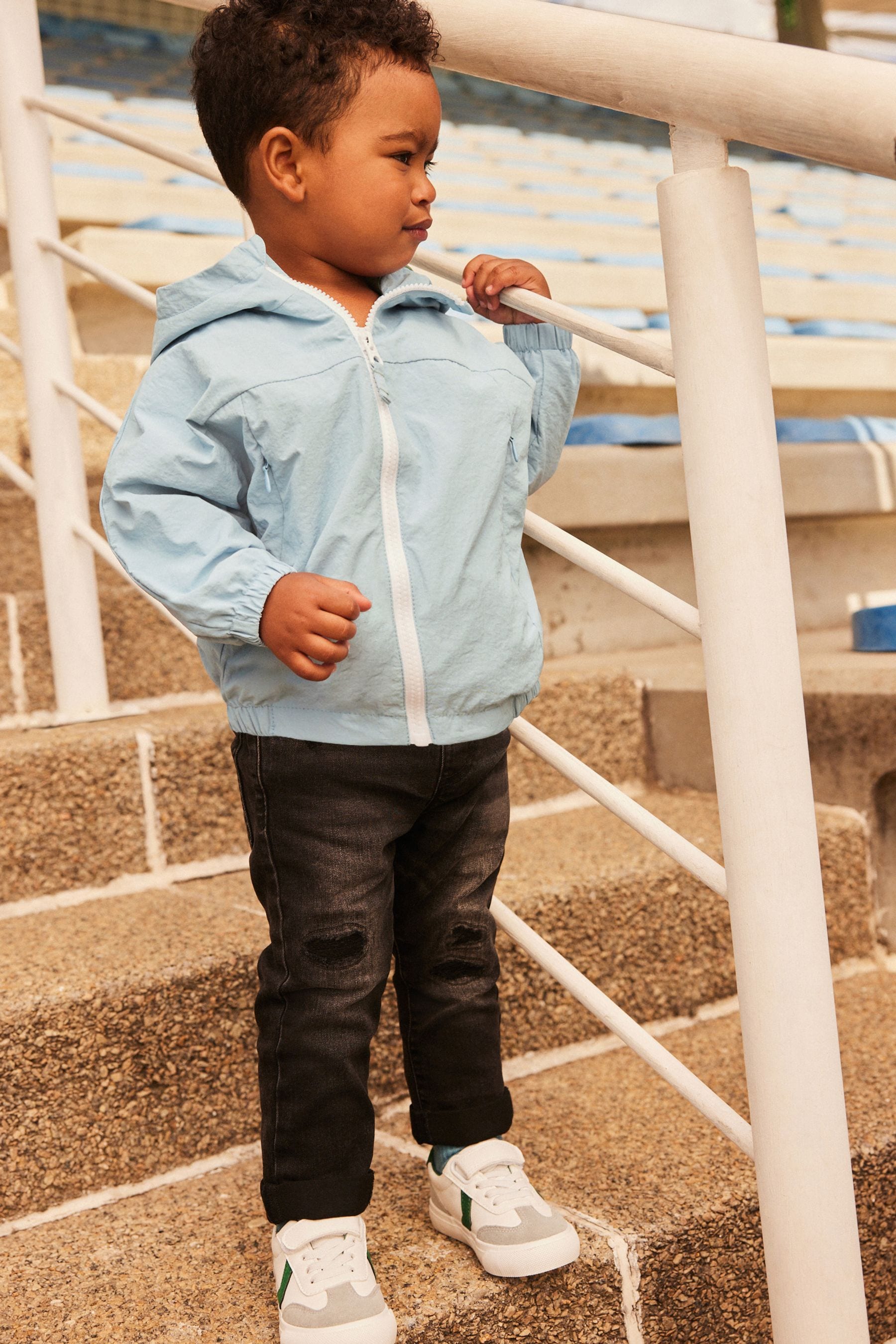 Light Blue Shower Resistant Jacket (3mths-7yrs)