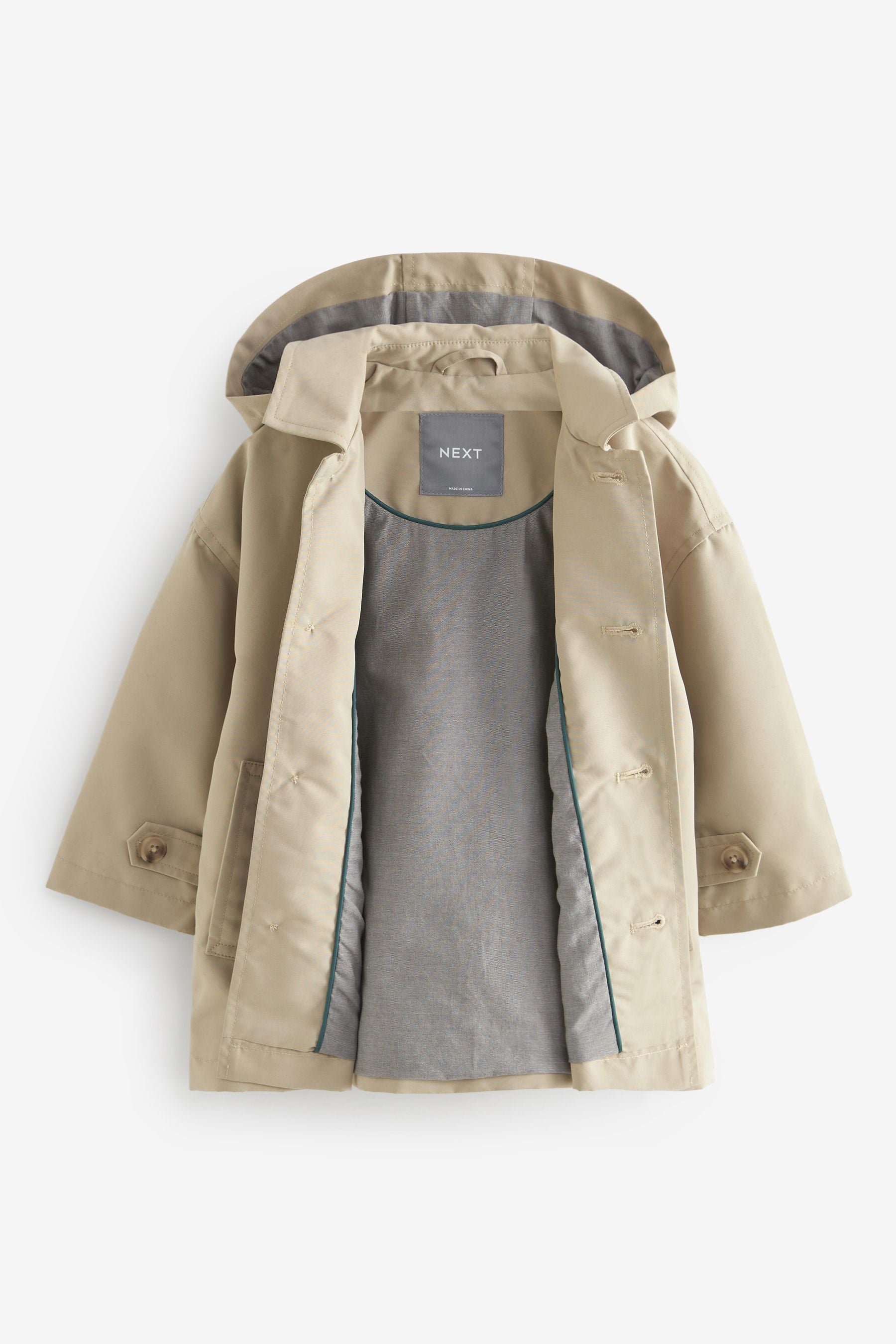 Neutral Shower Resistant Trench Coat (3mths-7yrs)