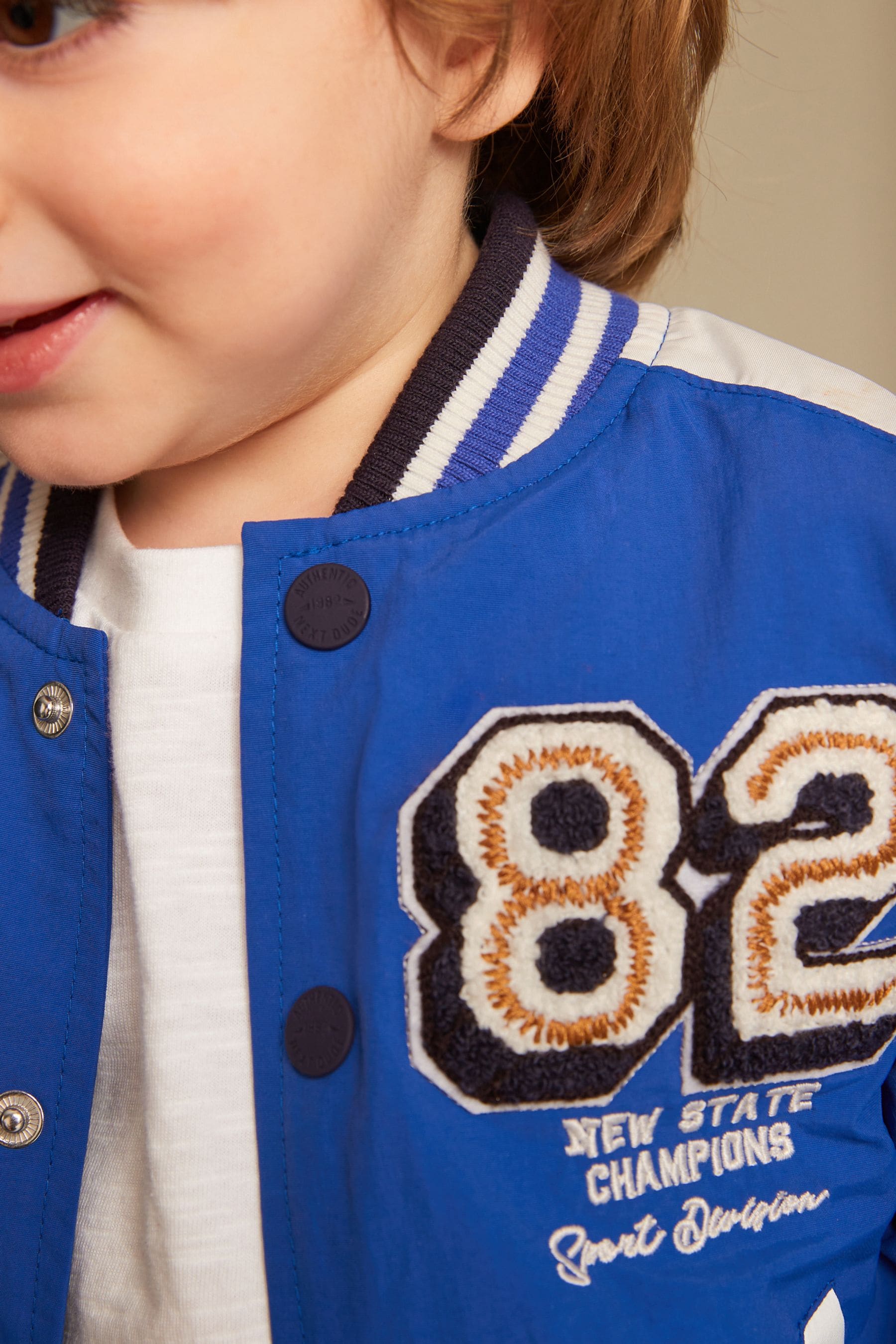 Cobalt Blue Varsity Jacket (3mths-7yrs)