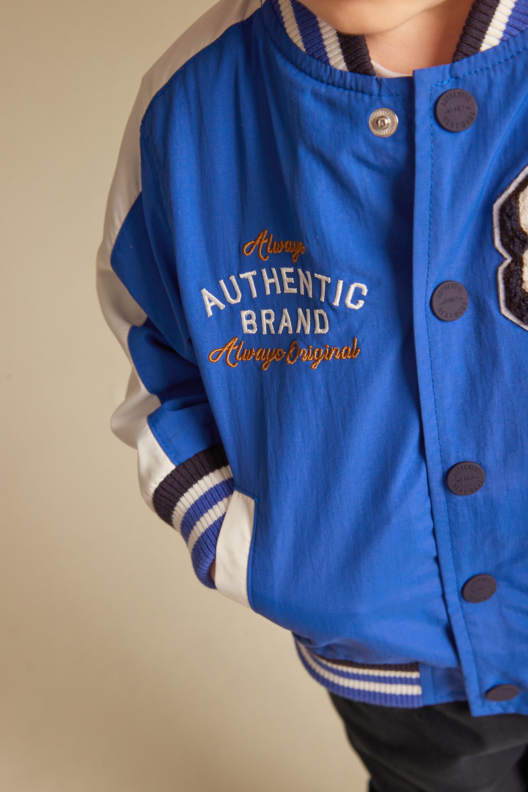 Cobalt Blue Varsity Jacket (3mths-7yrs)