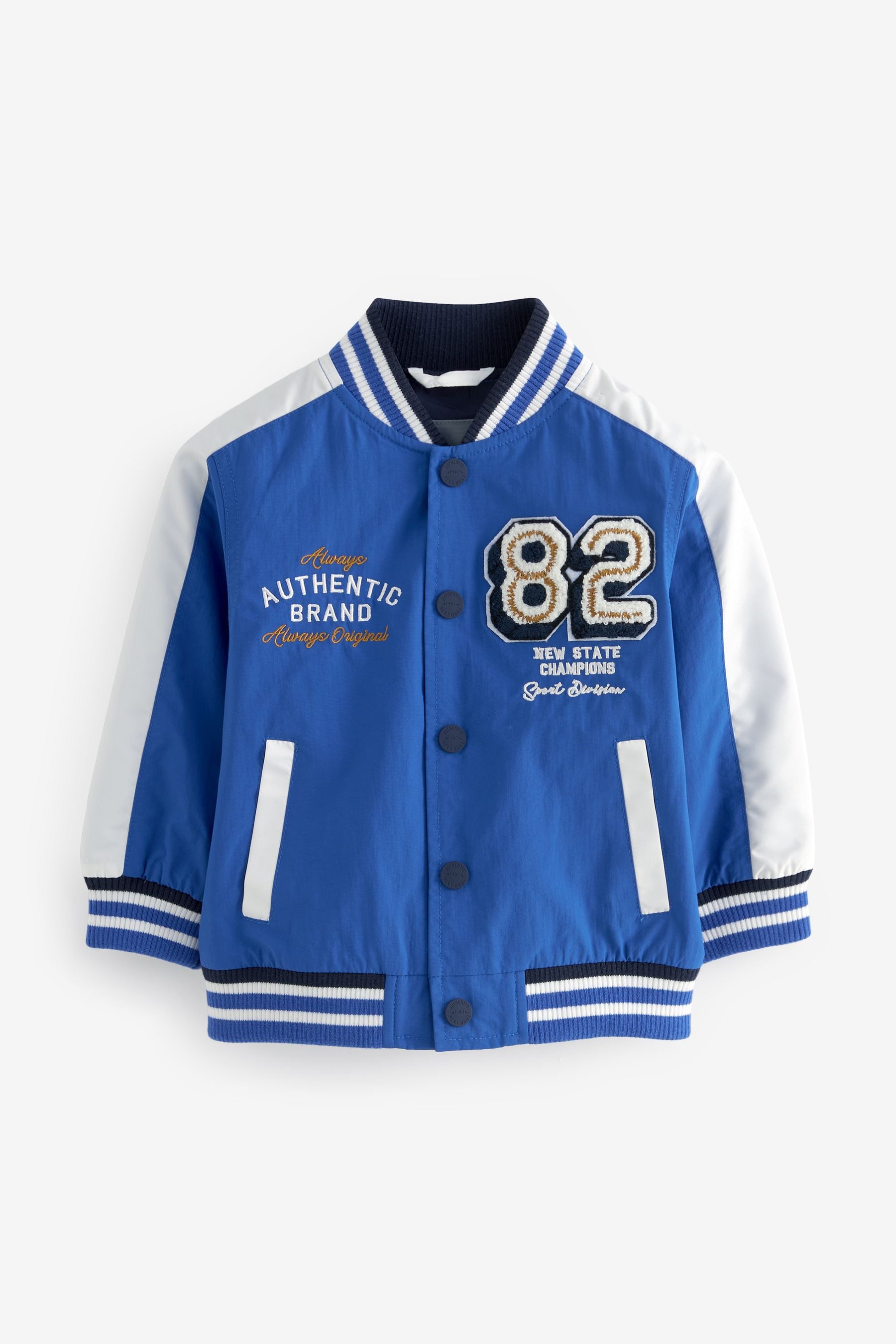 Cobalt Blue Varsity Jacket (3mths-7yrs)