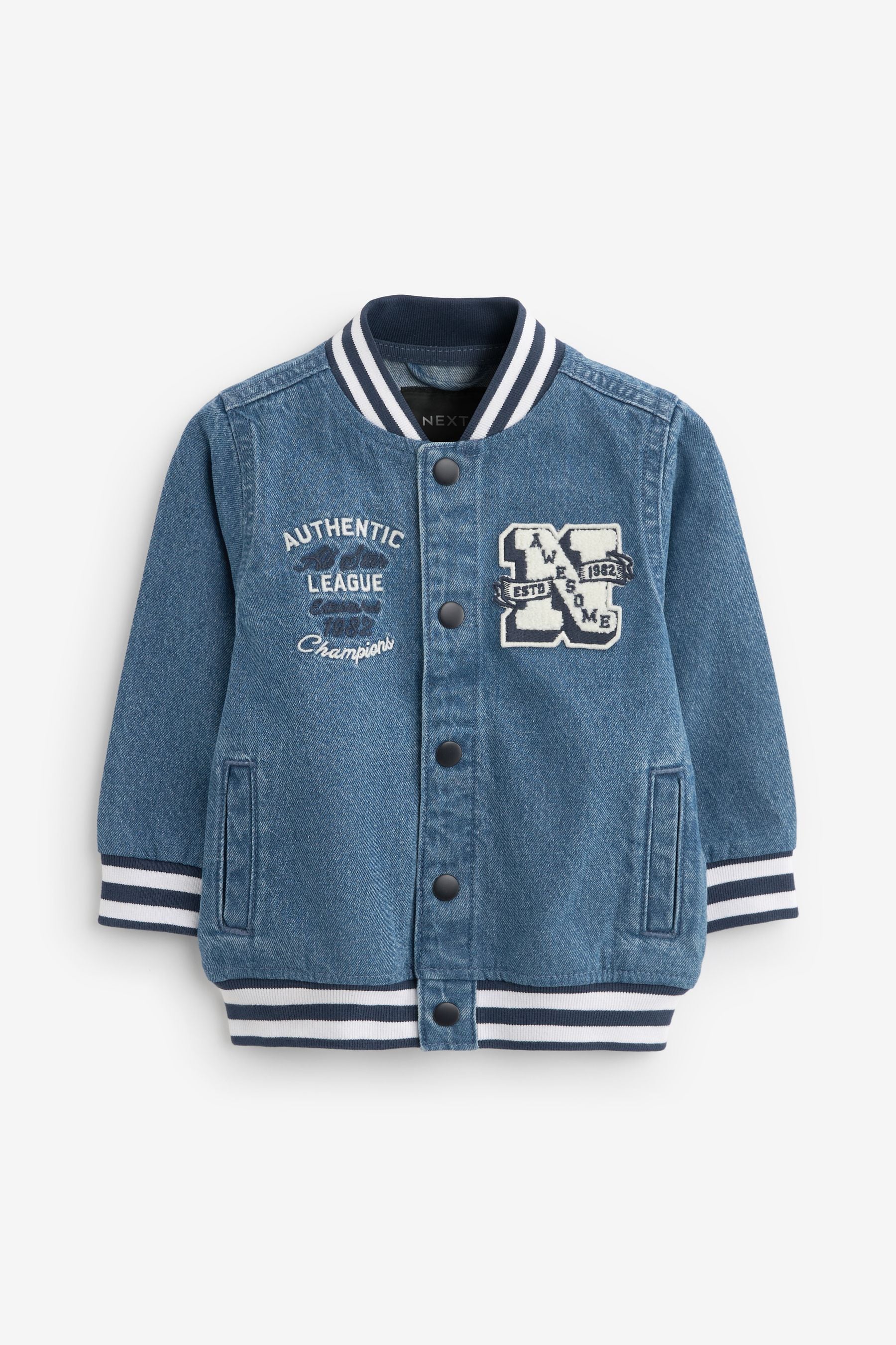 Denim Varsity Jacket (3mths-7yrs)