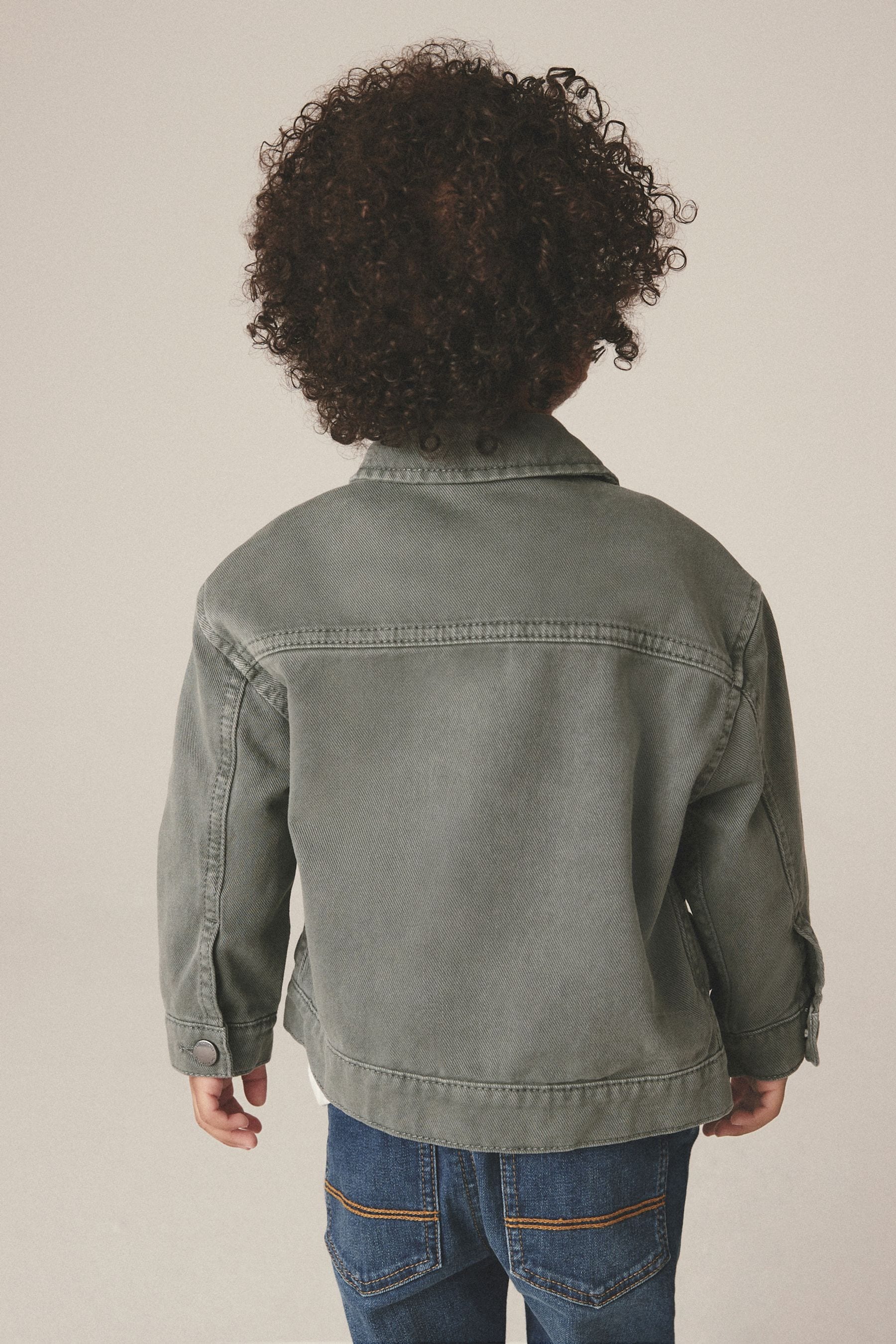 Sage Green 100% Cotton Denim Jacket (3mths-7yrs)