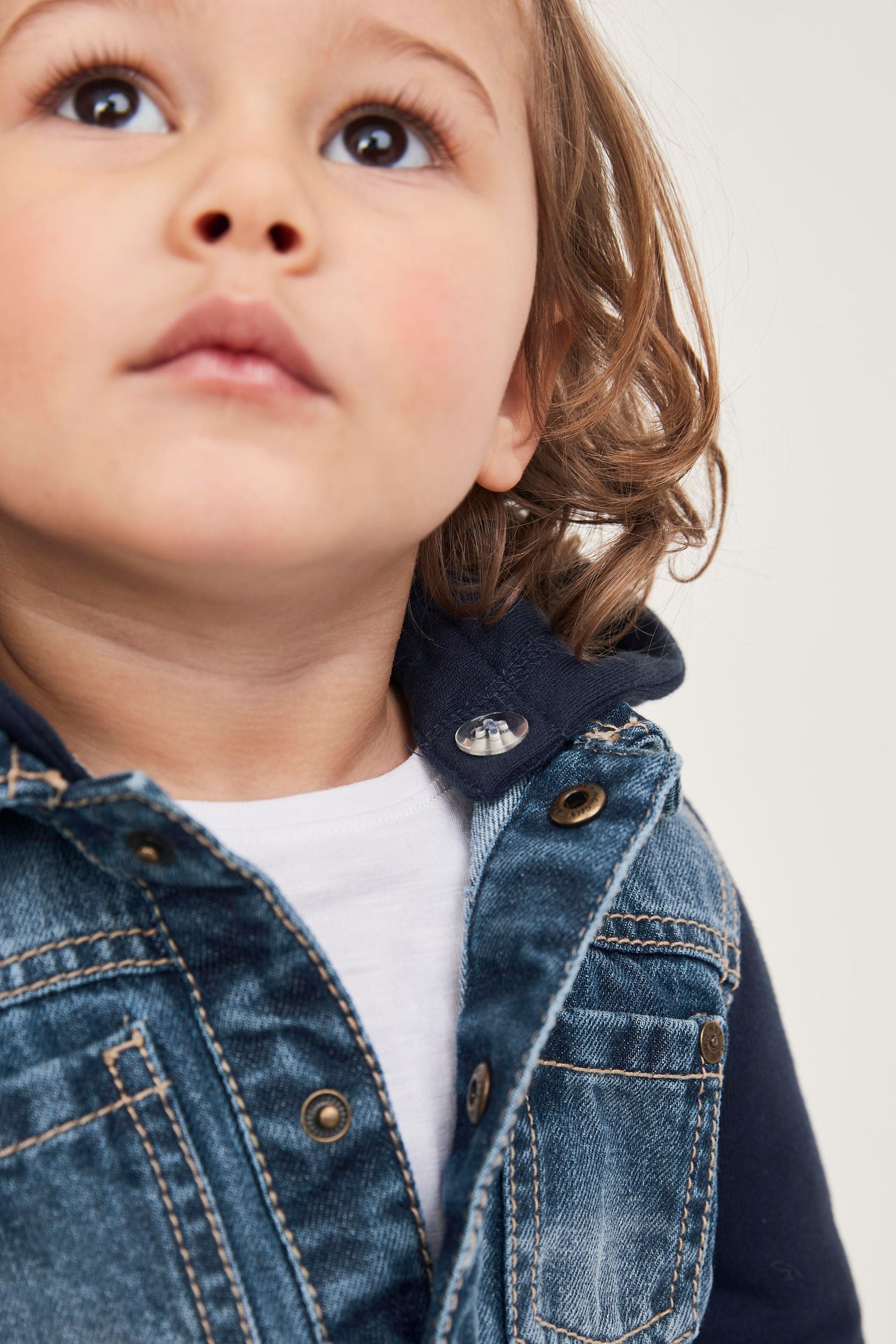 Denim Hooded Bomber Jacket (3mths-10yrs)