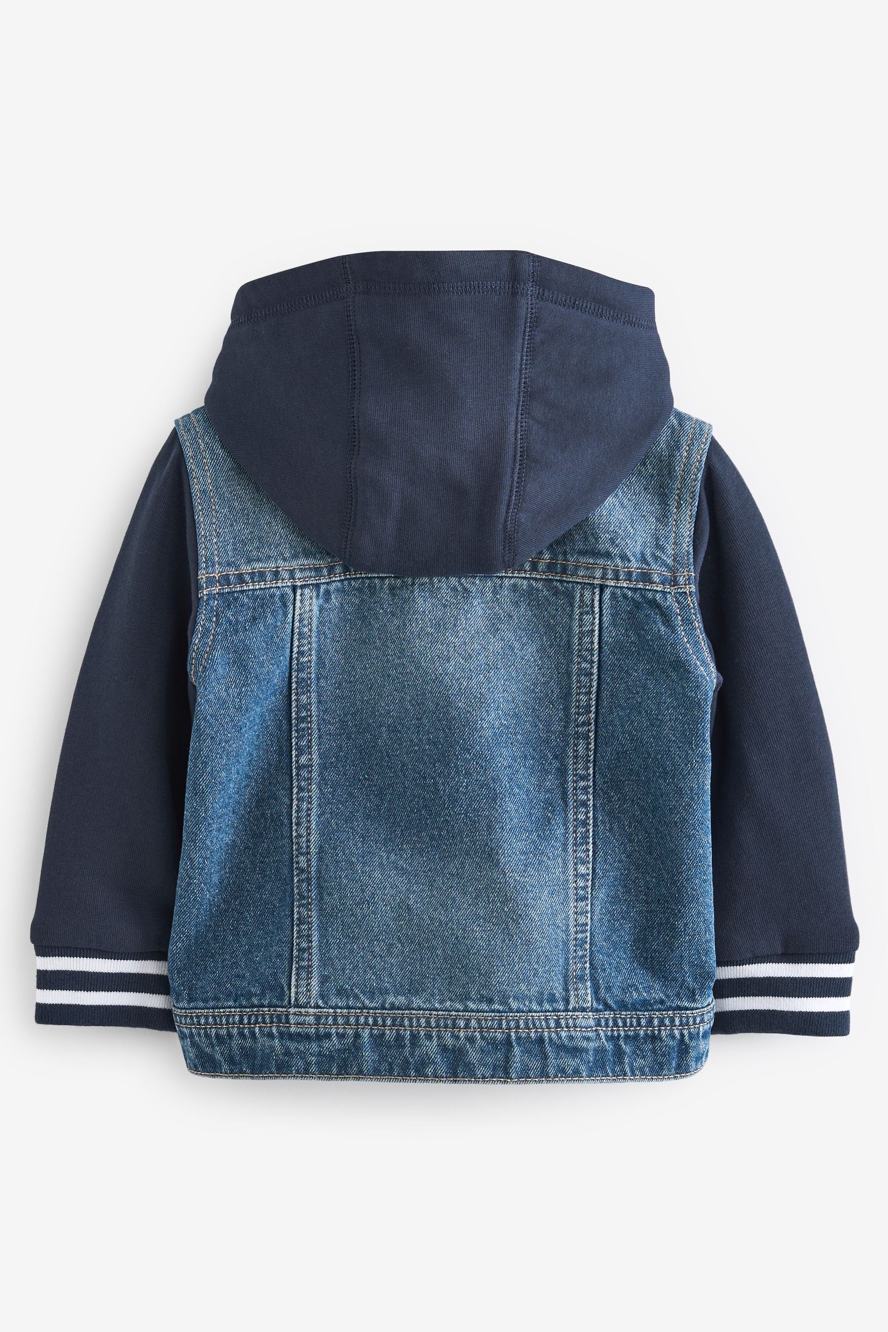 Denim Hooded Bomber Jacket (3mths-10yrs)