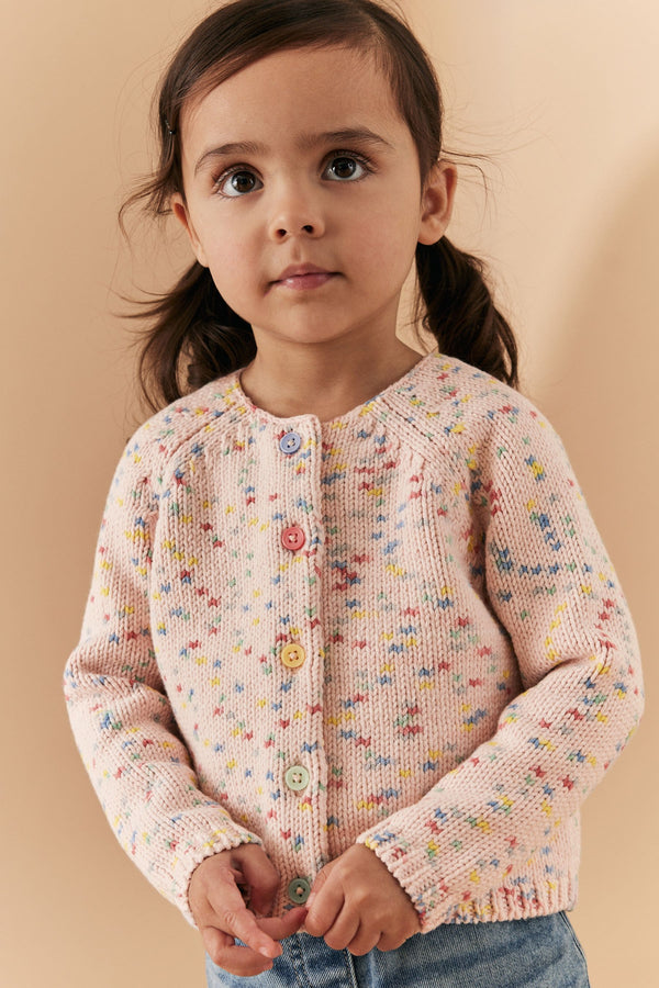 Pink Rainbow Spot Cardigan (3mths-7yrs)