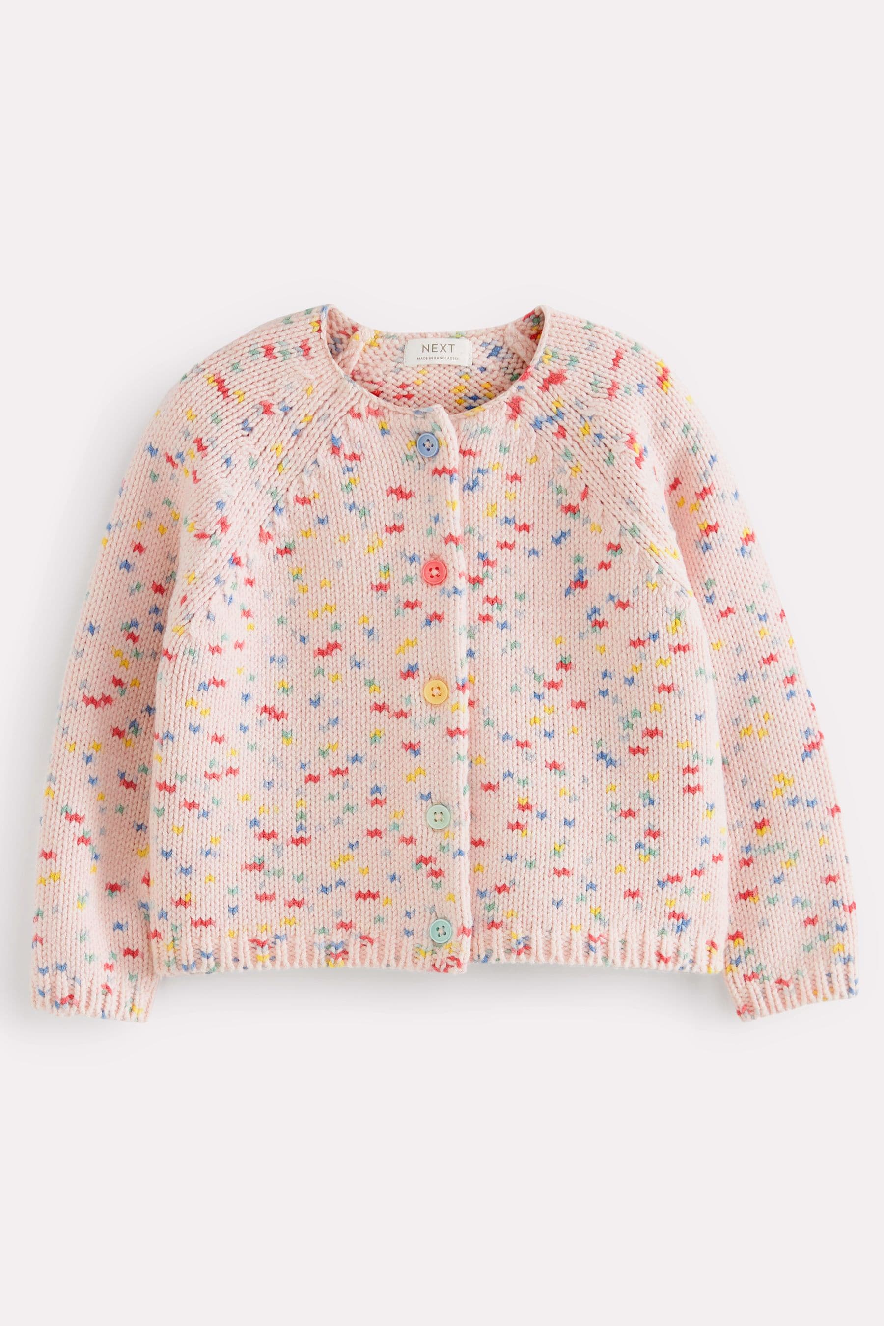 Pink Rainbow Spot Cardigan (3mths-7yrs)