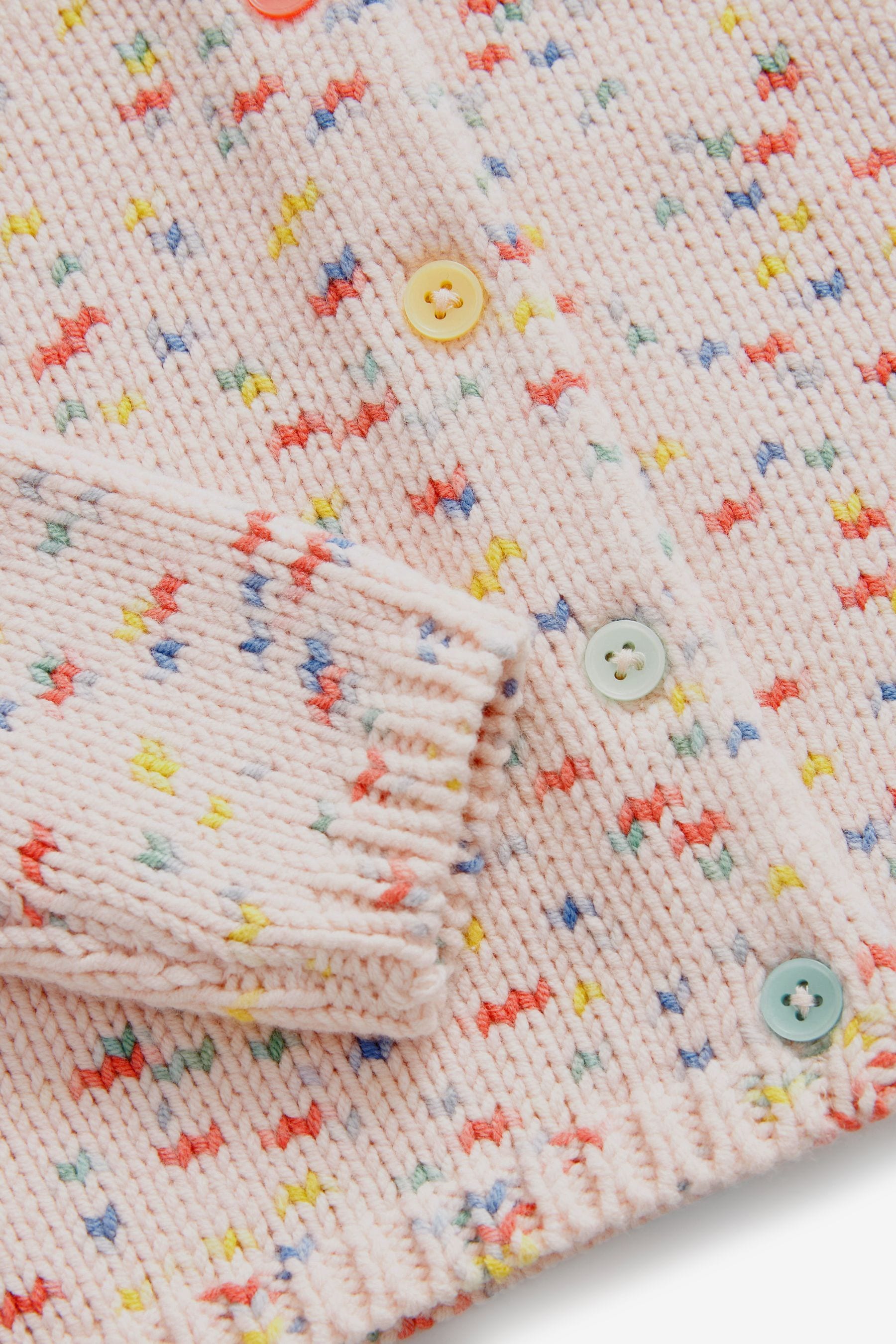 Pink Rainbow Spot Cardigan (3mths-7yrs)